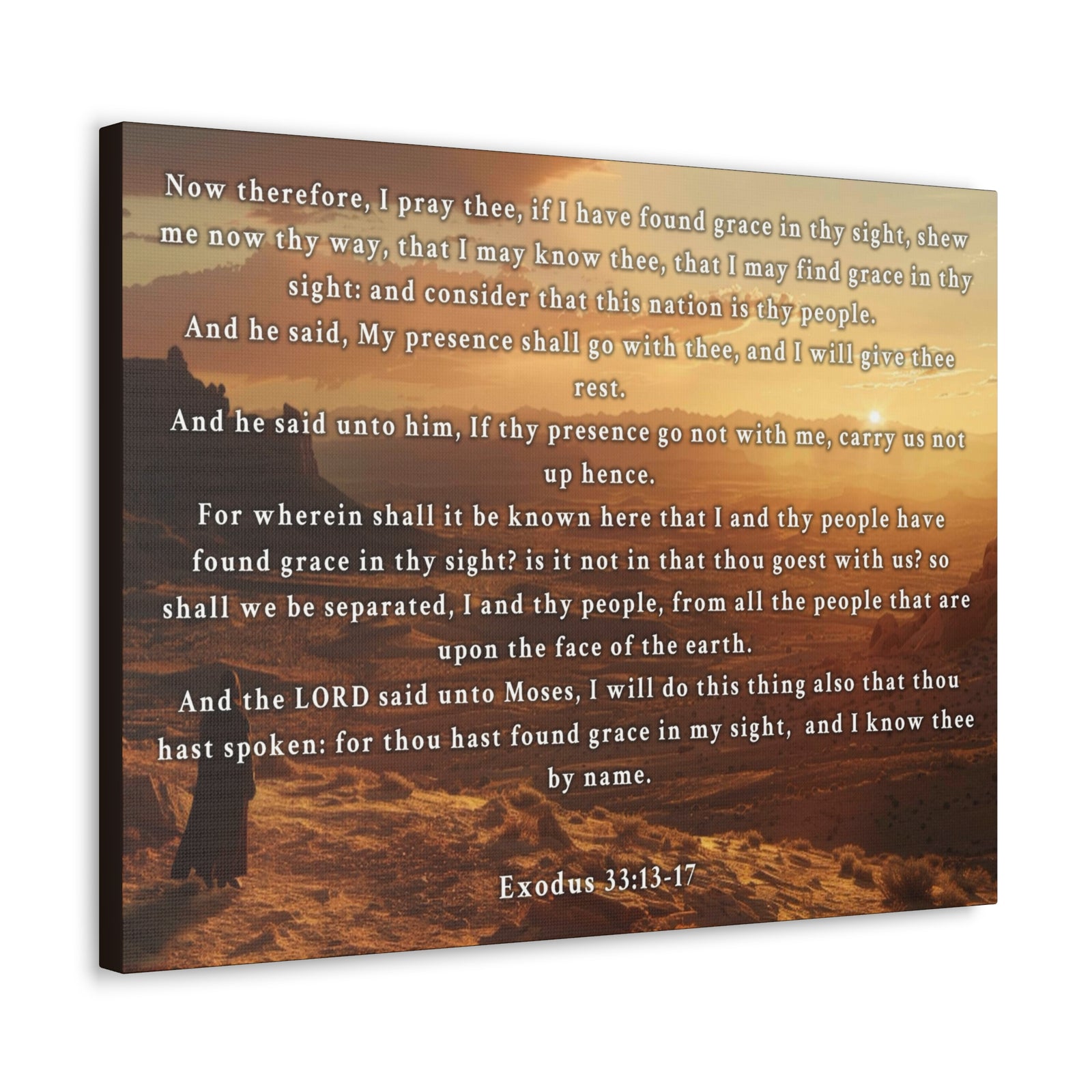 Scripture Walls Exodus 33:13-17 KJV Bible Verse Canvas Christian Wall Art Ready to Hang Unframed-Express Your Love Gifts