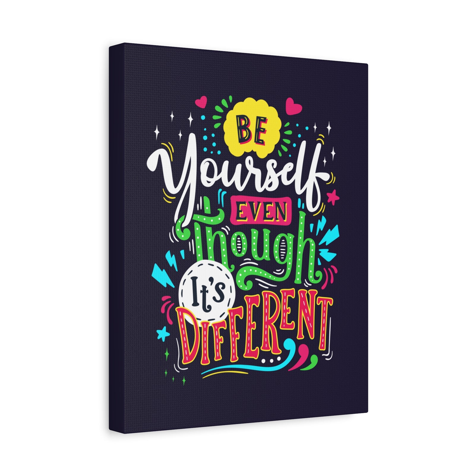 Inspirational Quote Canvas Be Yourself Wall Art Motivational Motto Inspiring Prints Artwork Decor Ready to Hang-Express Your Love Gifts