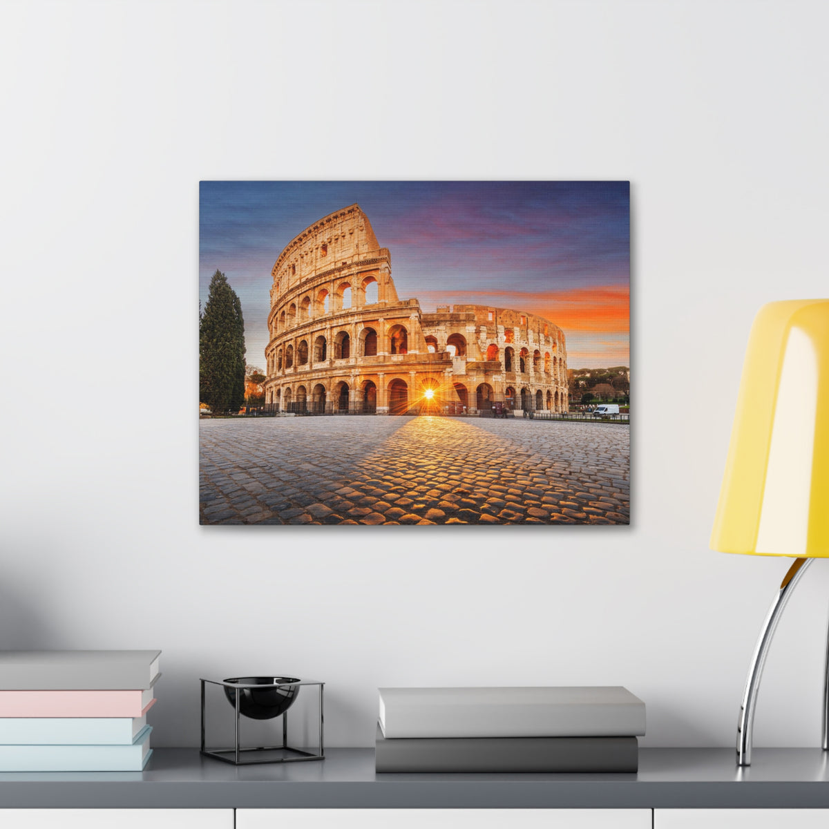 Colosseum in Rome Night Modern Multicolor Scenic Nature Photography Canvas Home Office Decor Ready to Hang-Express Your Love Gifts