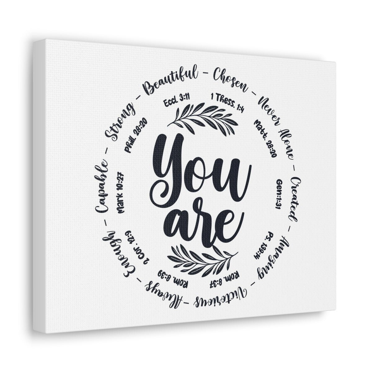 Scripture Walls You Are What God Says You Are Bible Verse Canvas Christian Wall Art Ready to Hang Unframed-Express Your Love Gifts