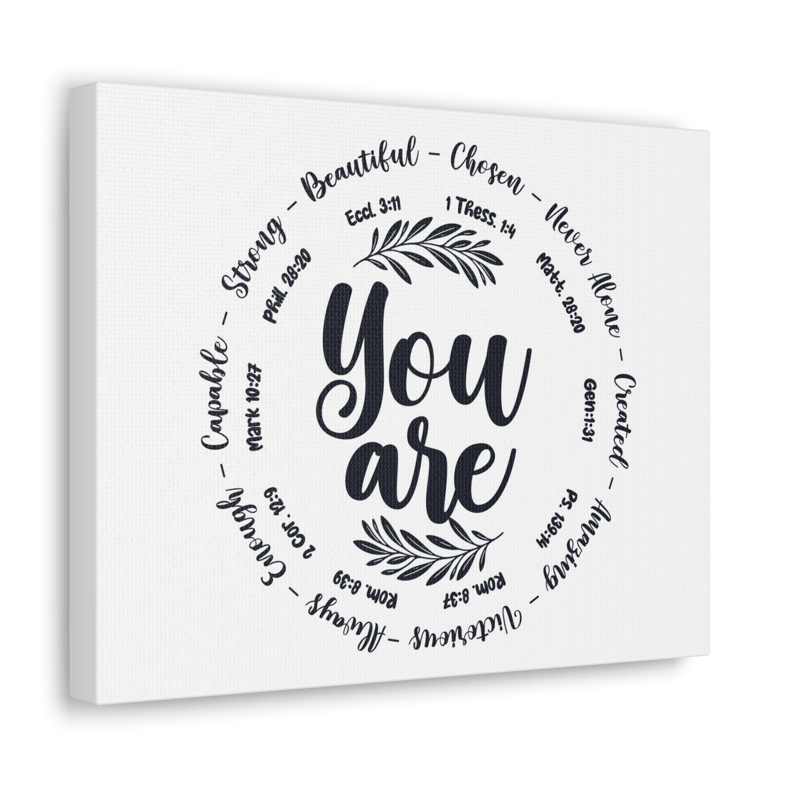 Scripture Walls You Are What God Says You Are Bible Verse Canvas Christian Wall Art Ready to Hang Unframed-Express Your Love Gifts