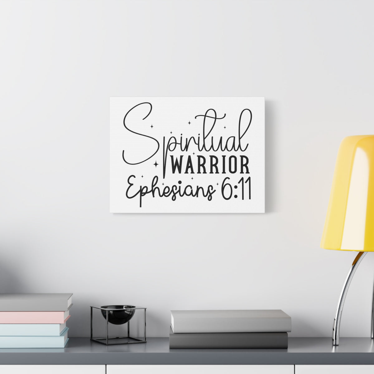 Scripture Walls Ephesians 6:11 A Spiritual Warrior Bible Verse Canvas Christian Wall Art Ready to Hang Unframed-Express Your Love Gifts