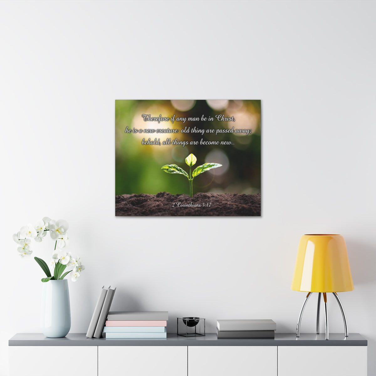 Scripture Walls Men Be in Christ 2 Corinthians 5:17 Christian Wall Art Print Ready to Hang Unframed-Express Your Love Gifts