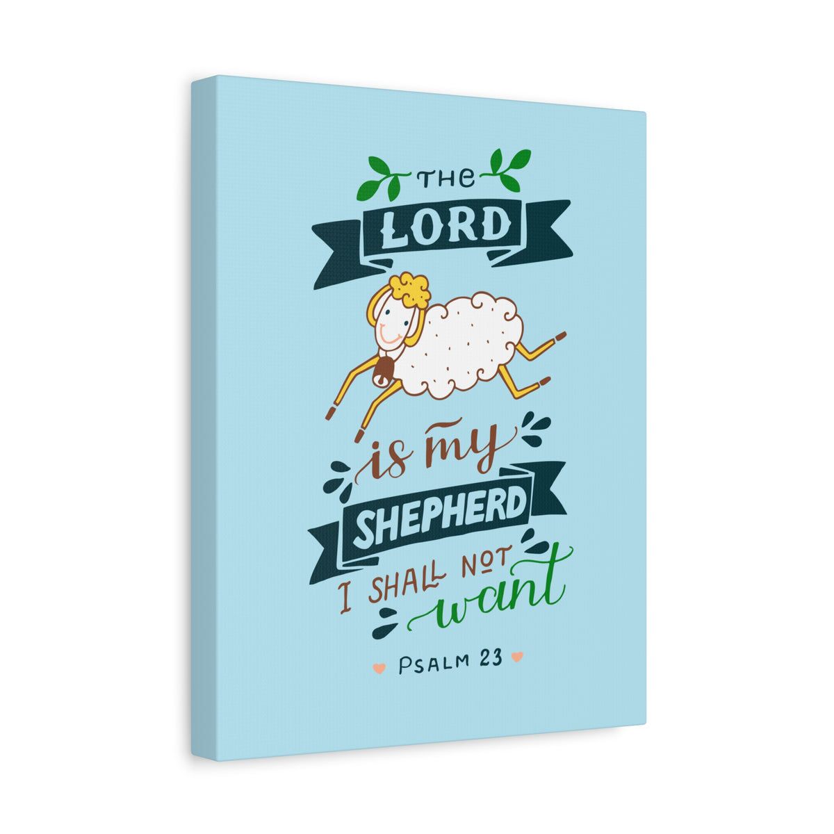 Scripture Canvas The Lord Is My Shepherd Psalm 23 Christian Wall Art Bible Verse Print Ready To Hang-Express Your Love Gifts