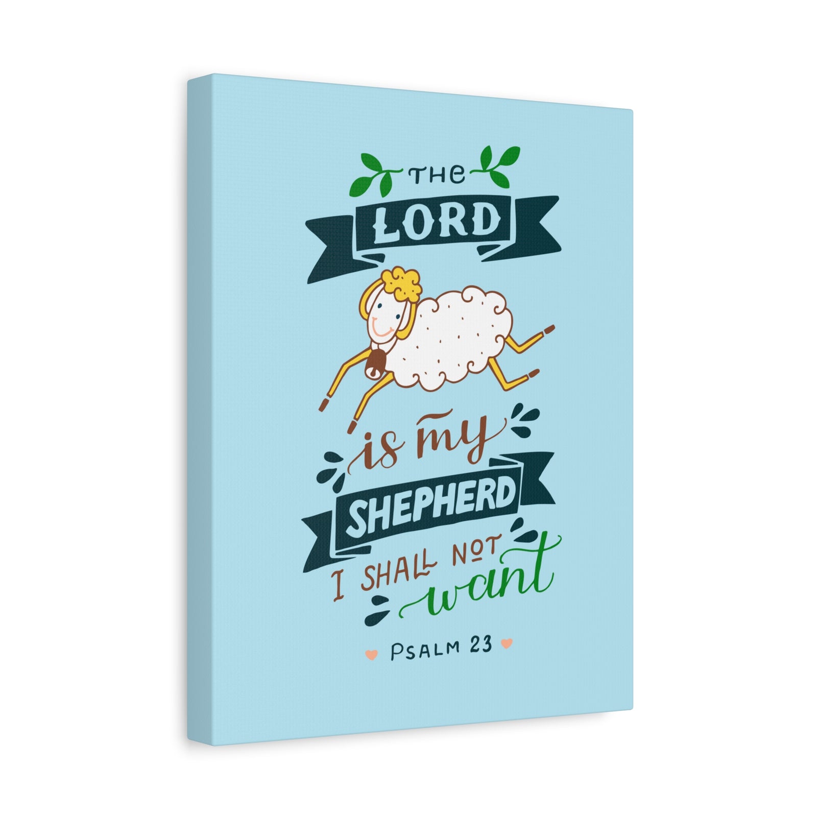 Scripture Canvas The Lord Is My Shepherd Psalm 23 Christian Wall Art Bible Verse Print Ready To Hang-Express Your Love Gifts