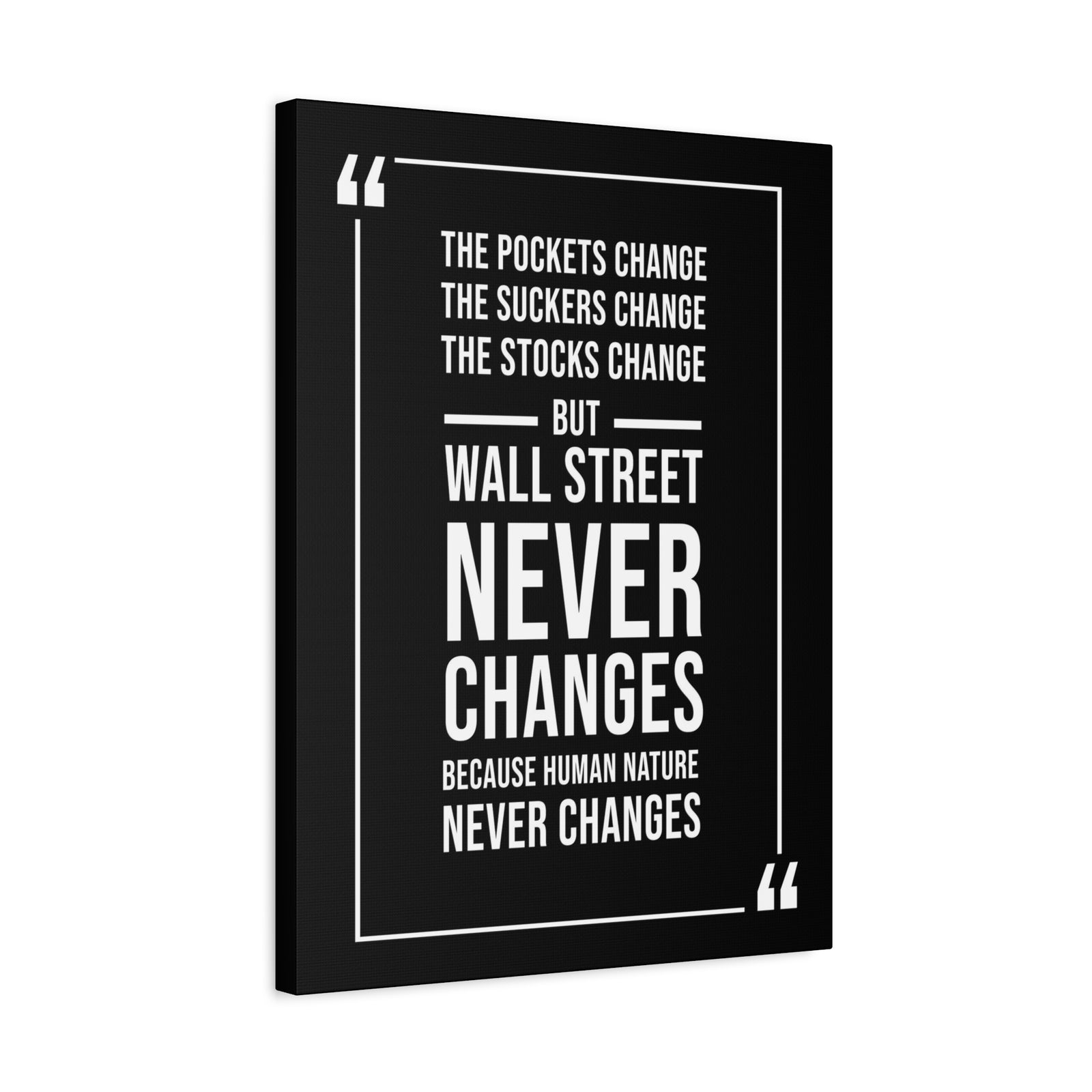Stock Market Wall Art Wall Street Never Changes Wall Street Trading QuoteMoney Motivation Wall Art-Express Your Love Gifts
