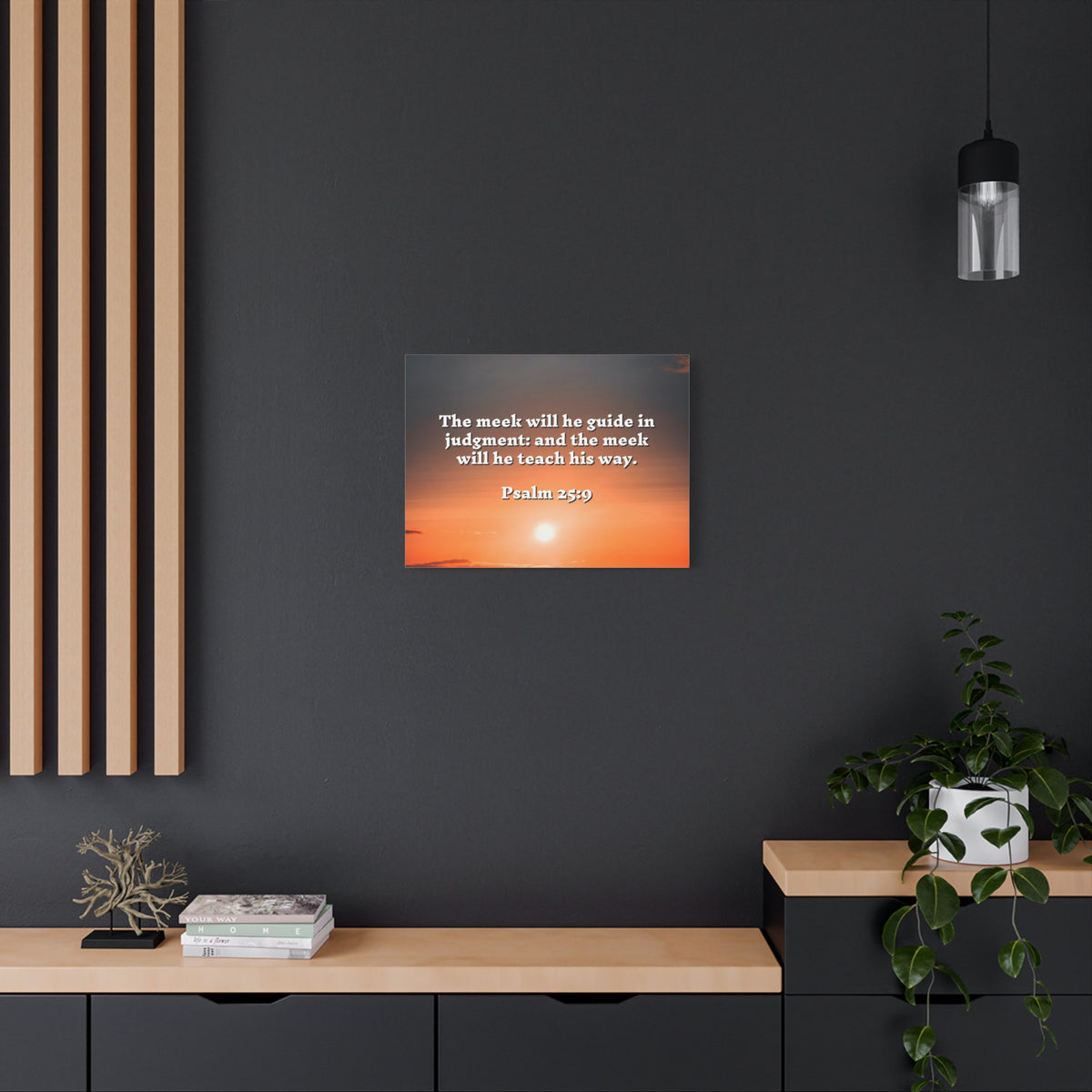 Scripture Walls Guide In Judgement Psalm 25:9 Bible Verse Canvas Christian Wall Art Ready to Hang-Express Your Love Gifts