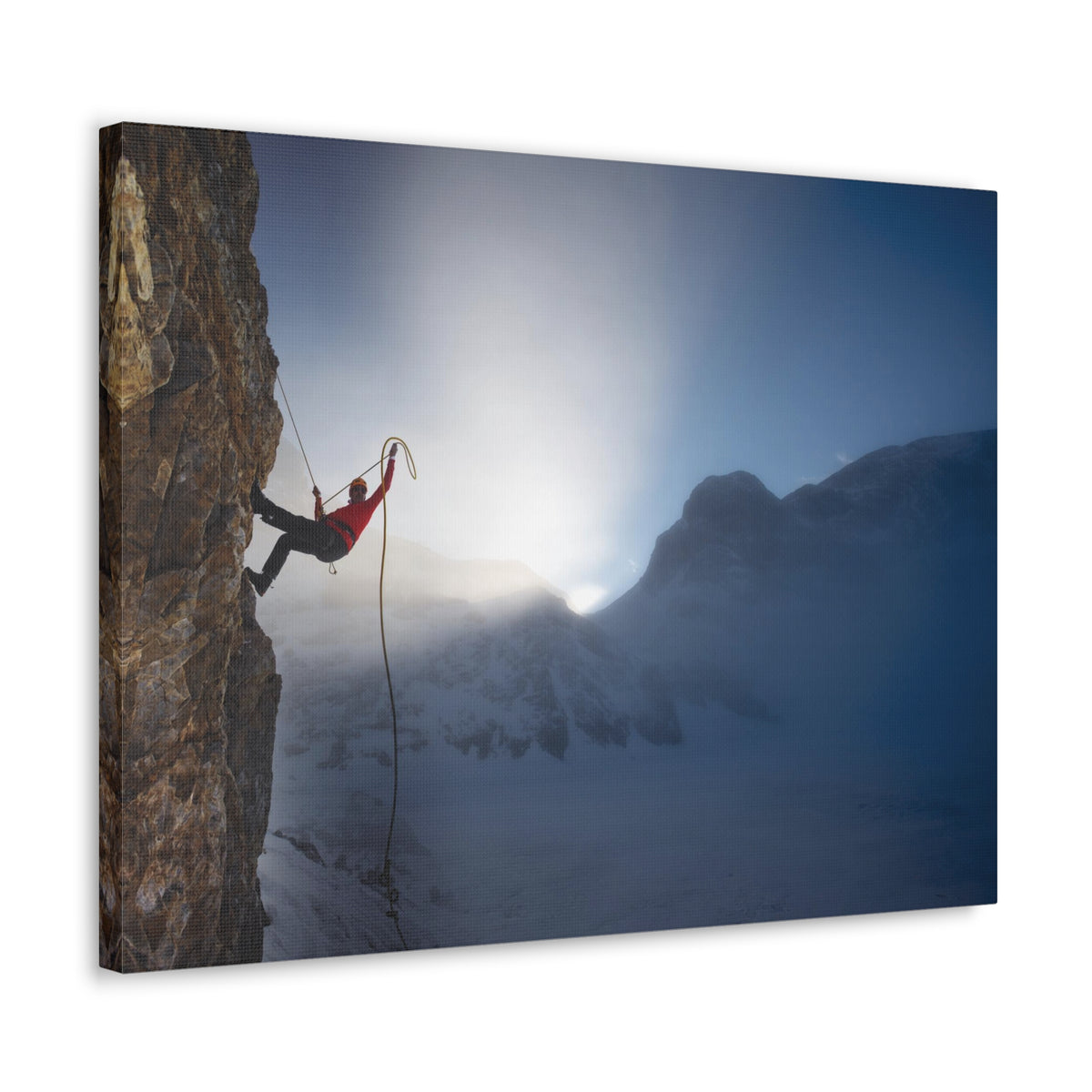 Mountain Rock Climbing Nature Wilderness Photography Canvas Wall Art for Home Decor Ready-to-Hang-Express Your Love Gifts