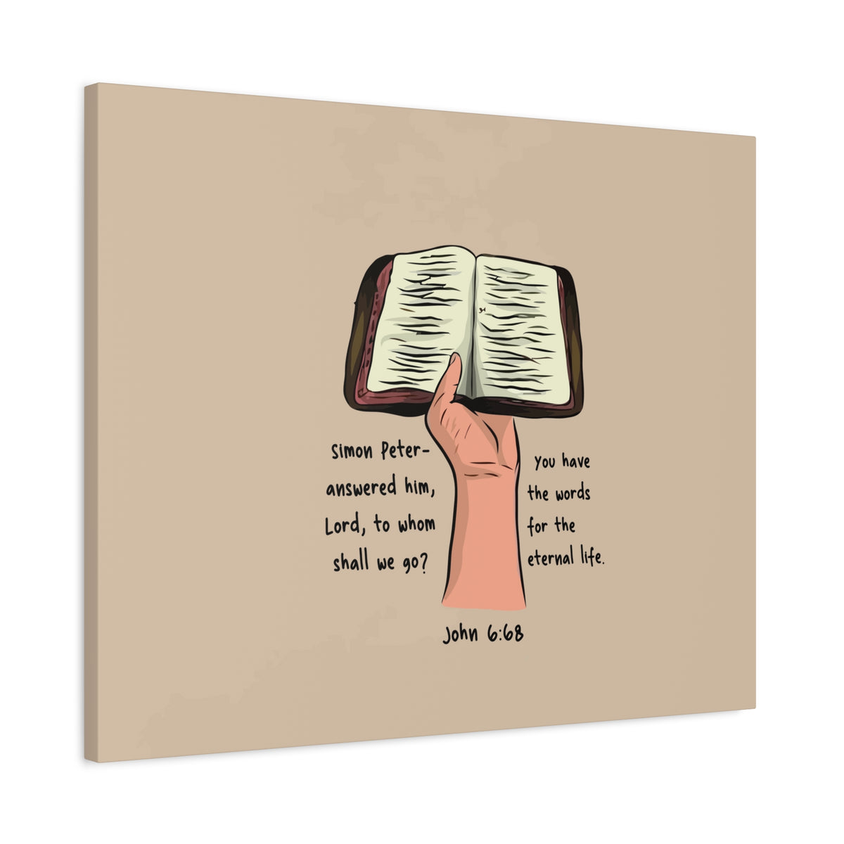 Scripture Walls Lord To Whom Shall We Go John 6:68 Bible Verse Canvas Christian Wall Art Ready To Hang