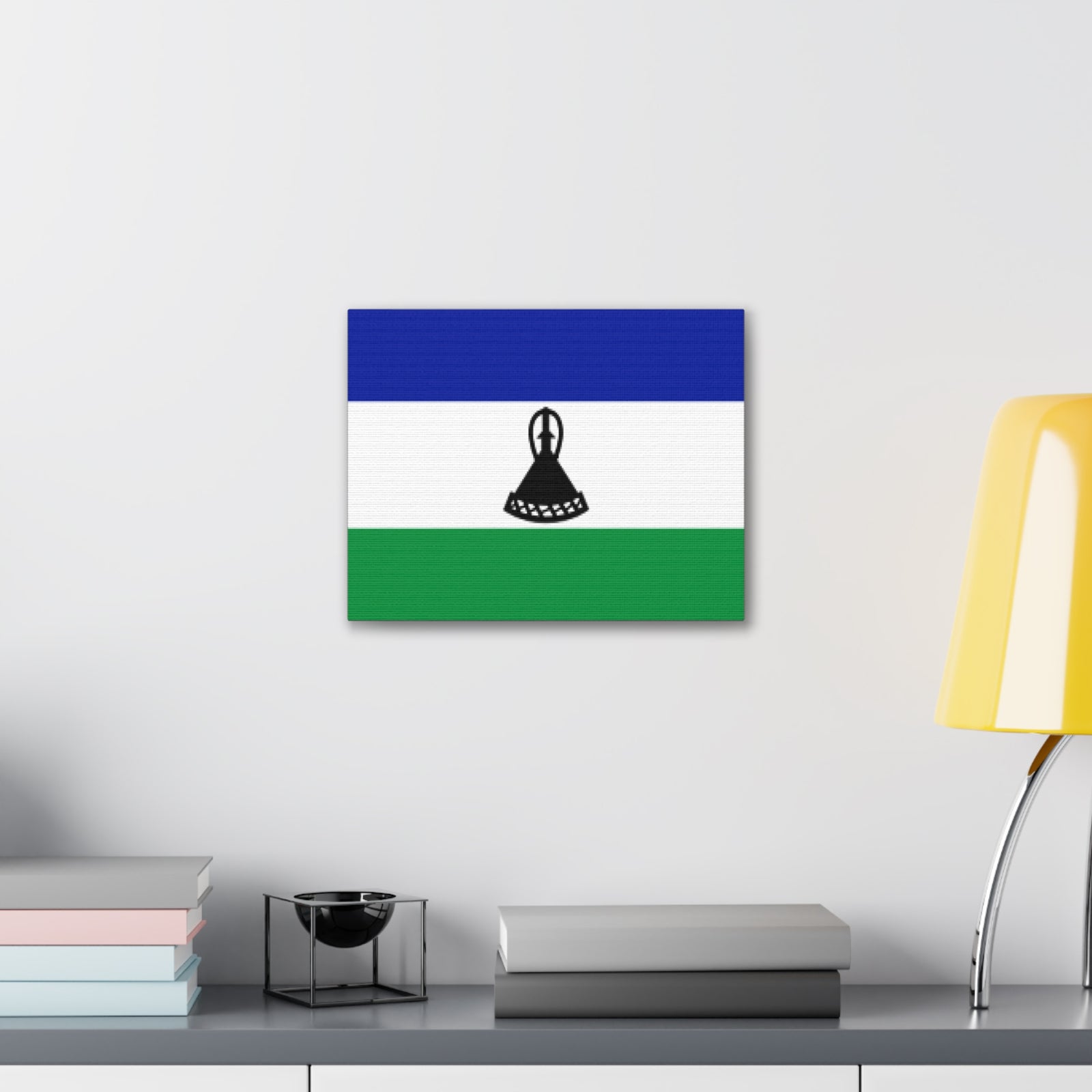 Lesotho Country Flag Canvas Vibrant Wall Art Unframed Home Decor-Express Your Love Gifts