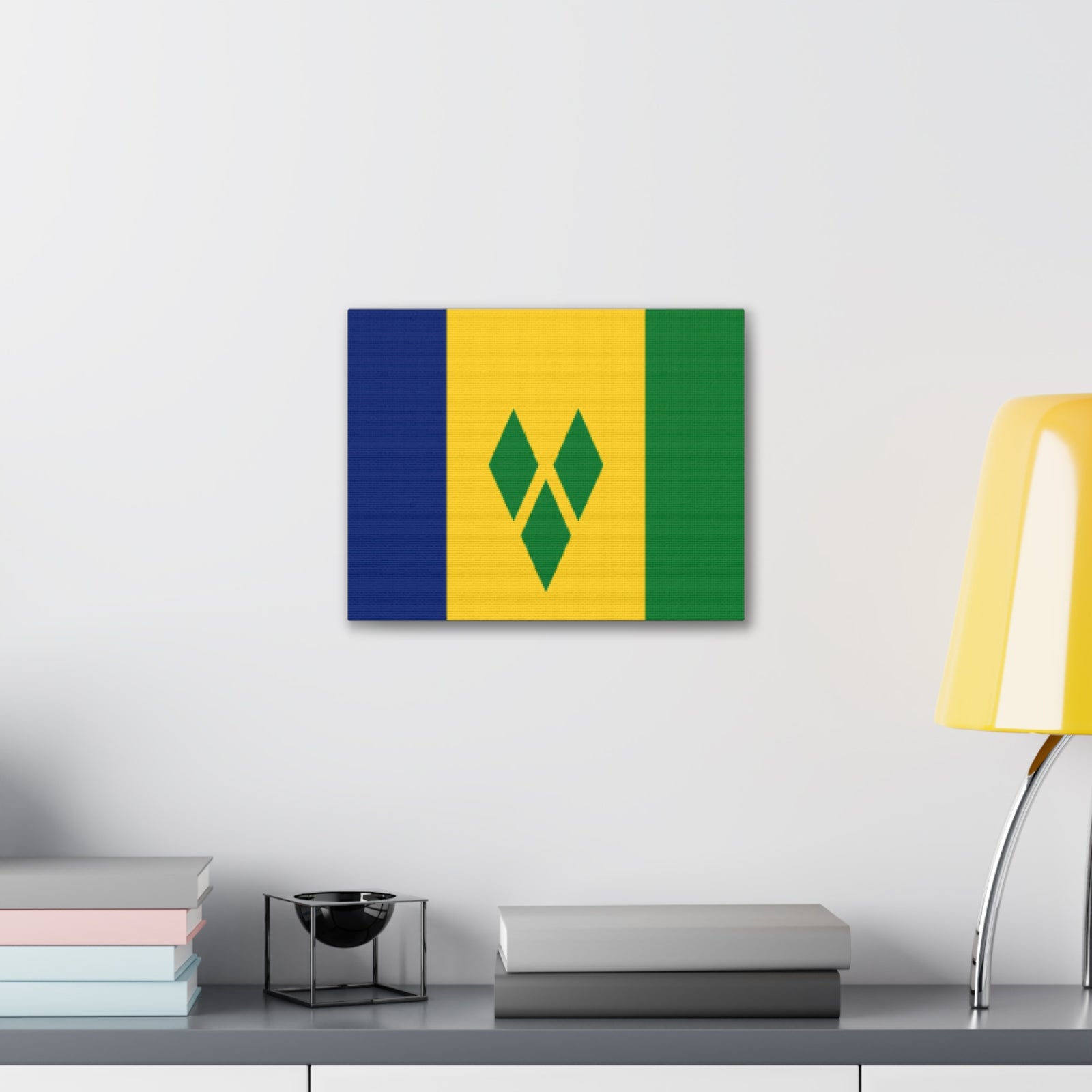 Saint Vincent and the Grenadines Country Flag Canvas Vibrant Wall Art Unframed Home Decor-Express Your Love Gifts