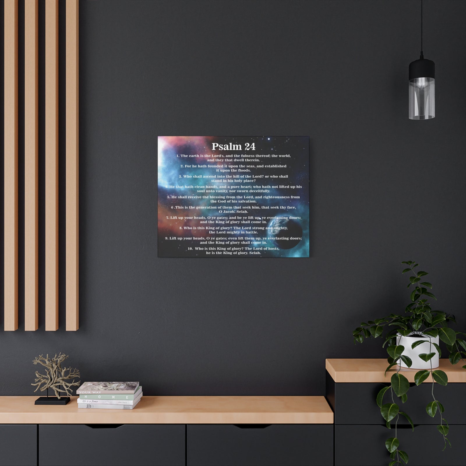 Scripture Canvas Christ is King Psalm 24 Christian Wall Art Bible Verse Print Ready to Hang-Express Your Love Gifts