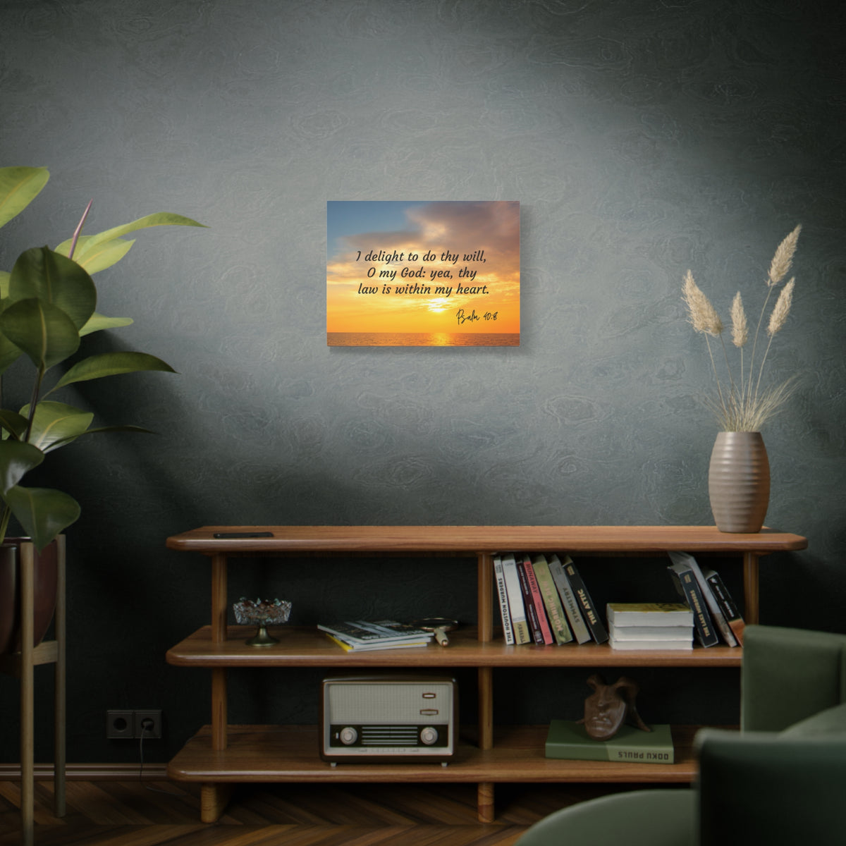 Scripture Walls Thy Will Psalms 40:8 Bible Verse Canvas Christian Wall Art Ready to Hang-Express Your Love Gifts