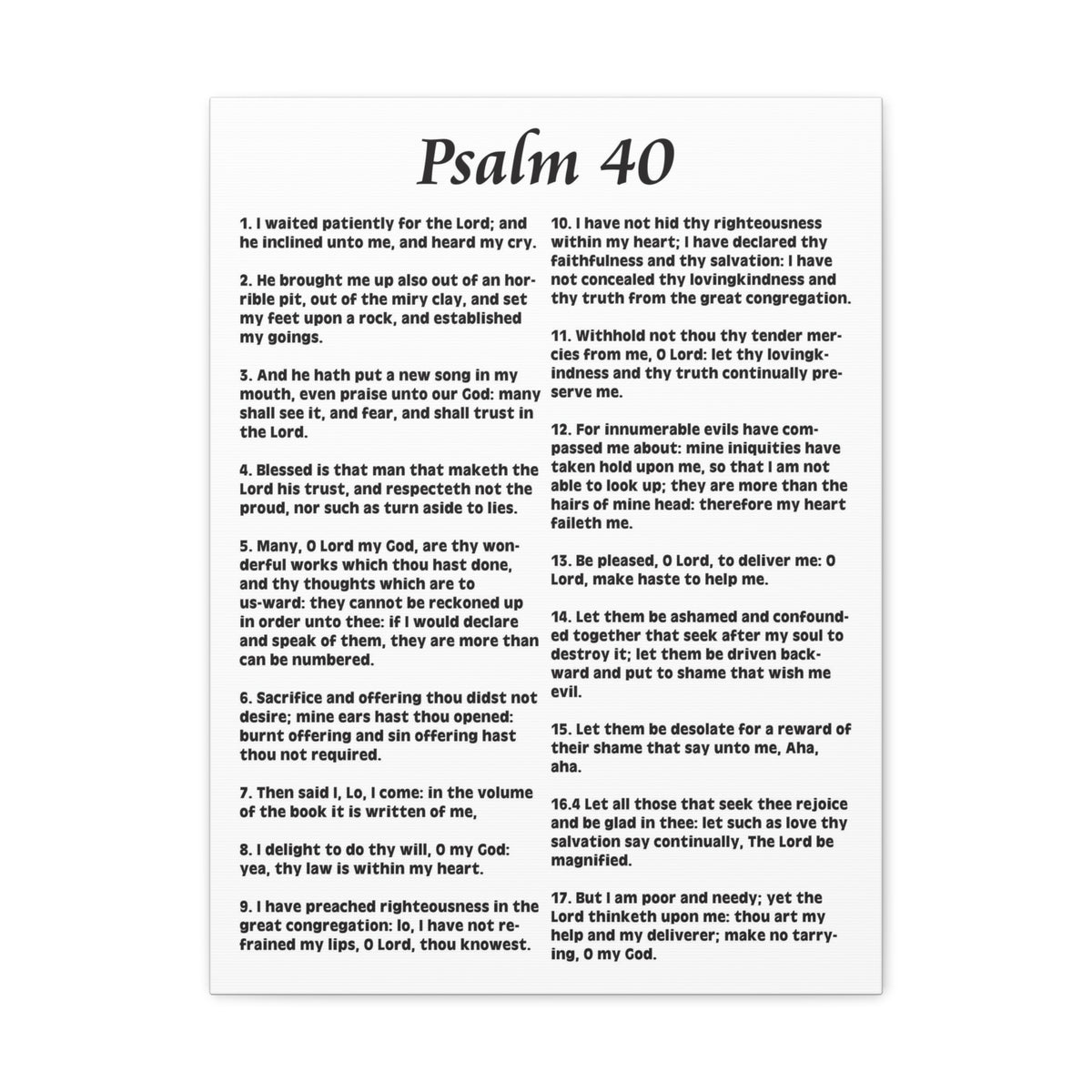 Scripture Walls My Deliverer Heard Me Psalm 40:11 Christian Wall Art Print Ready to Hang-Express Your Love Gifts