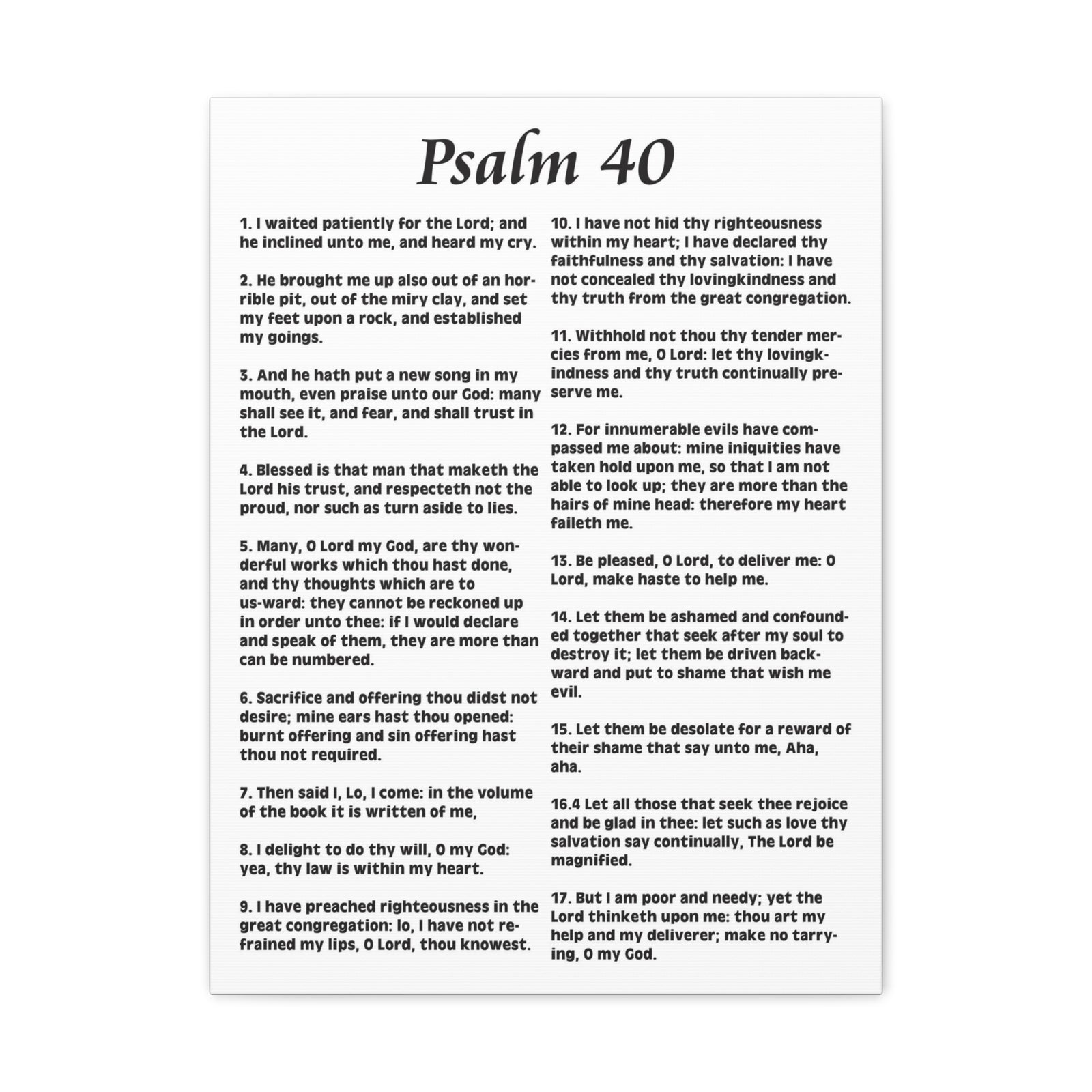Scripture Walls My Deliverer Heard Me Psalm 40:11 Christian Wall Art Print Ready to Hang-Express Your Love Gifts