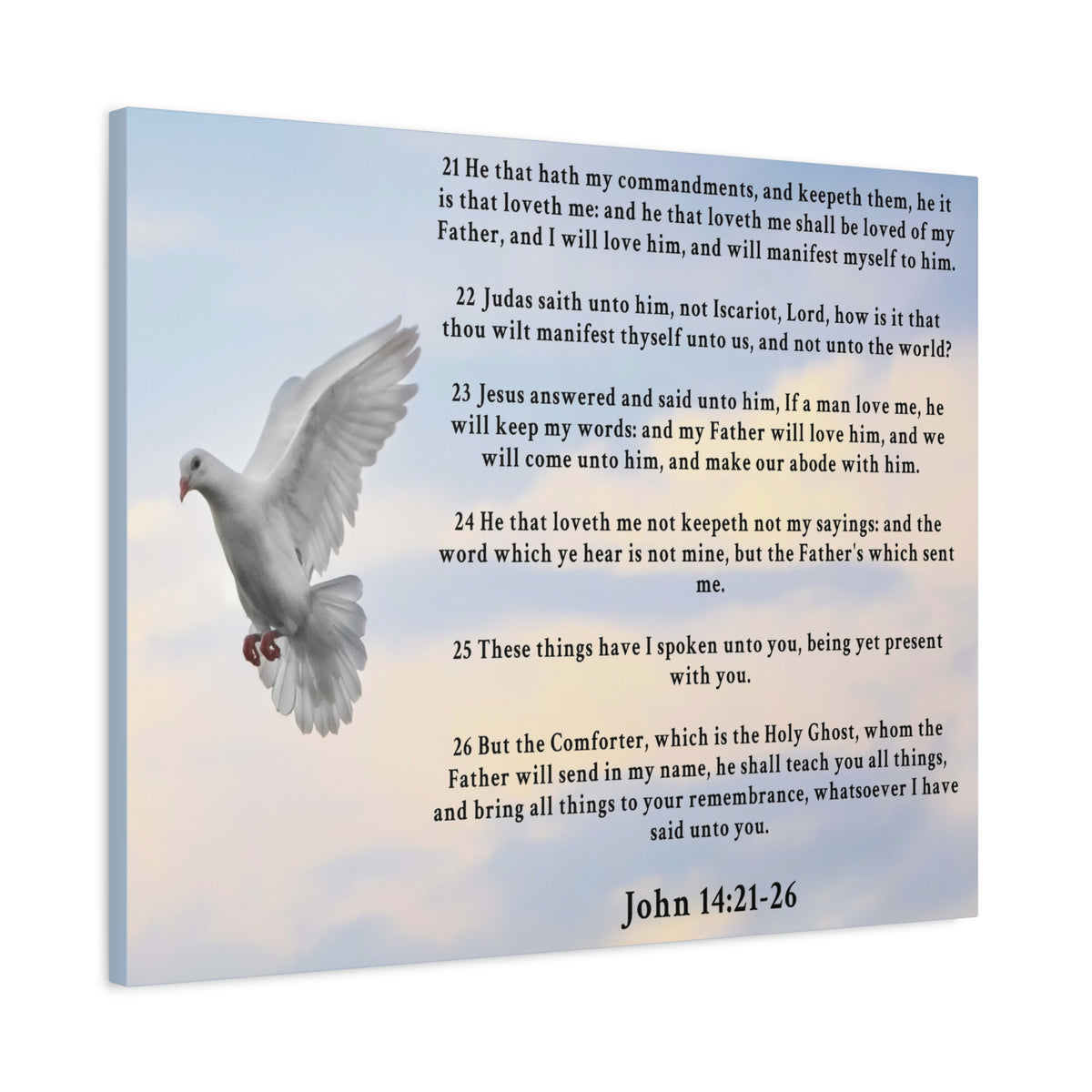 Scripture Walls John 14:21-26 KJV Christian Wall Art Print Ready to Hang Unframed-Express Your Love Gifts