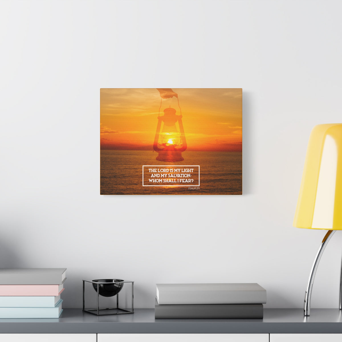Scripture Walls Lord Is My Light Psalm 27:1 Bible Verse Canvas Christian Wall Art Ready to Hang-Express Your Love Gifts