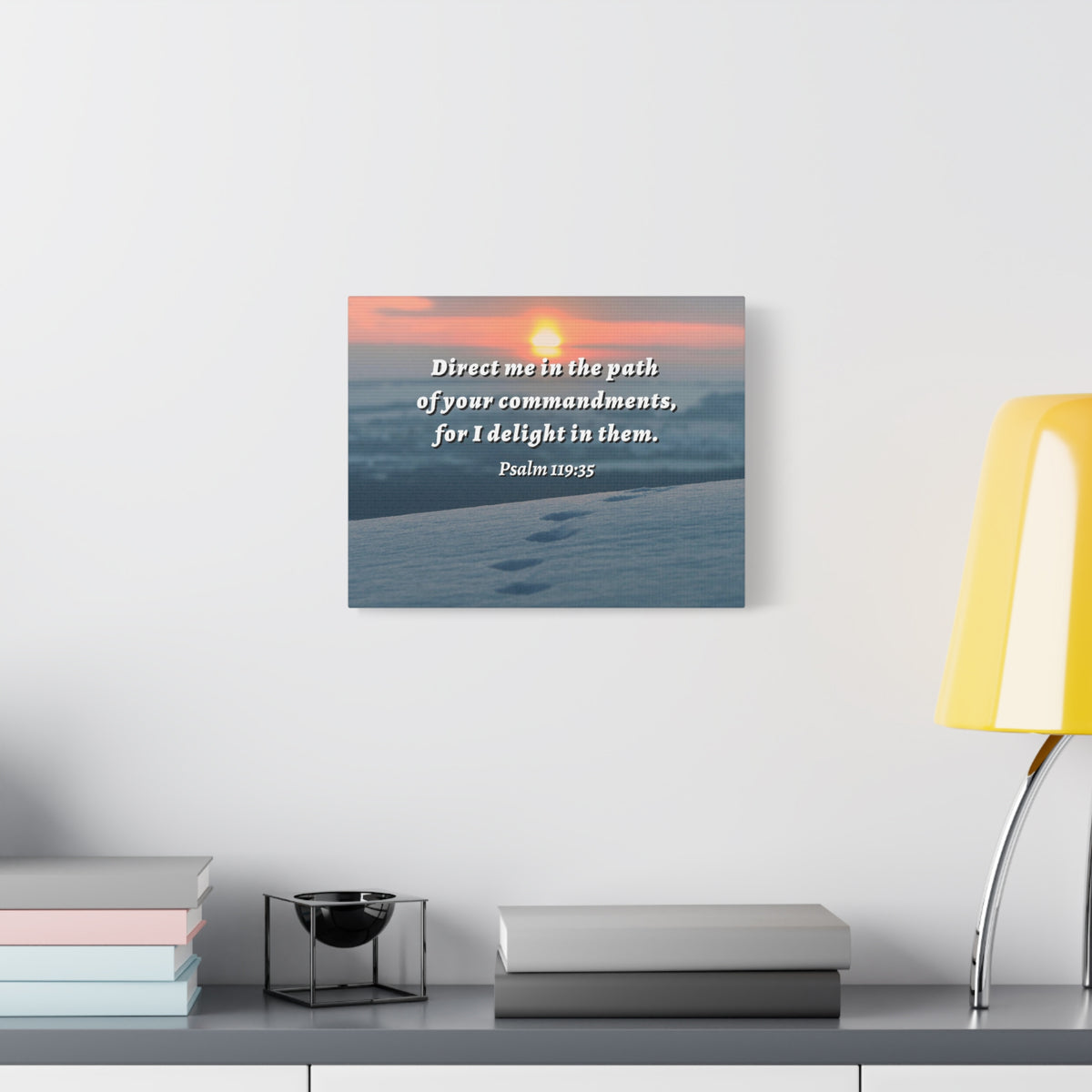 Scripture Walls Direct Me In The Path Psalm 119:35 Bible Verse Canvas Christian Wall Art Ready to Hang-Express Your Love Gifts