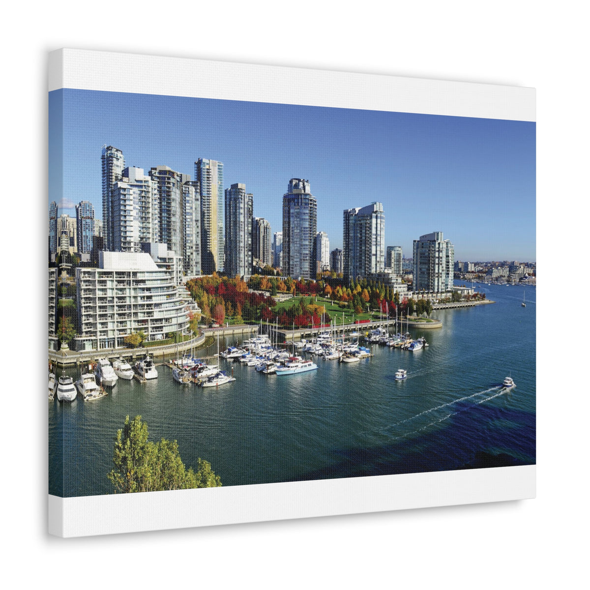 Vancouver Daytime Skyline Canvas Artwork High-Quality Breathtaking Stunning Cityscape for Home Decor Ready to Hang-Express Your Love Gifts