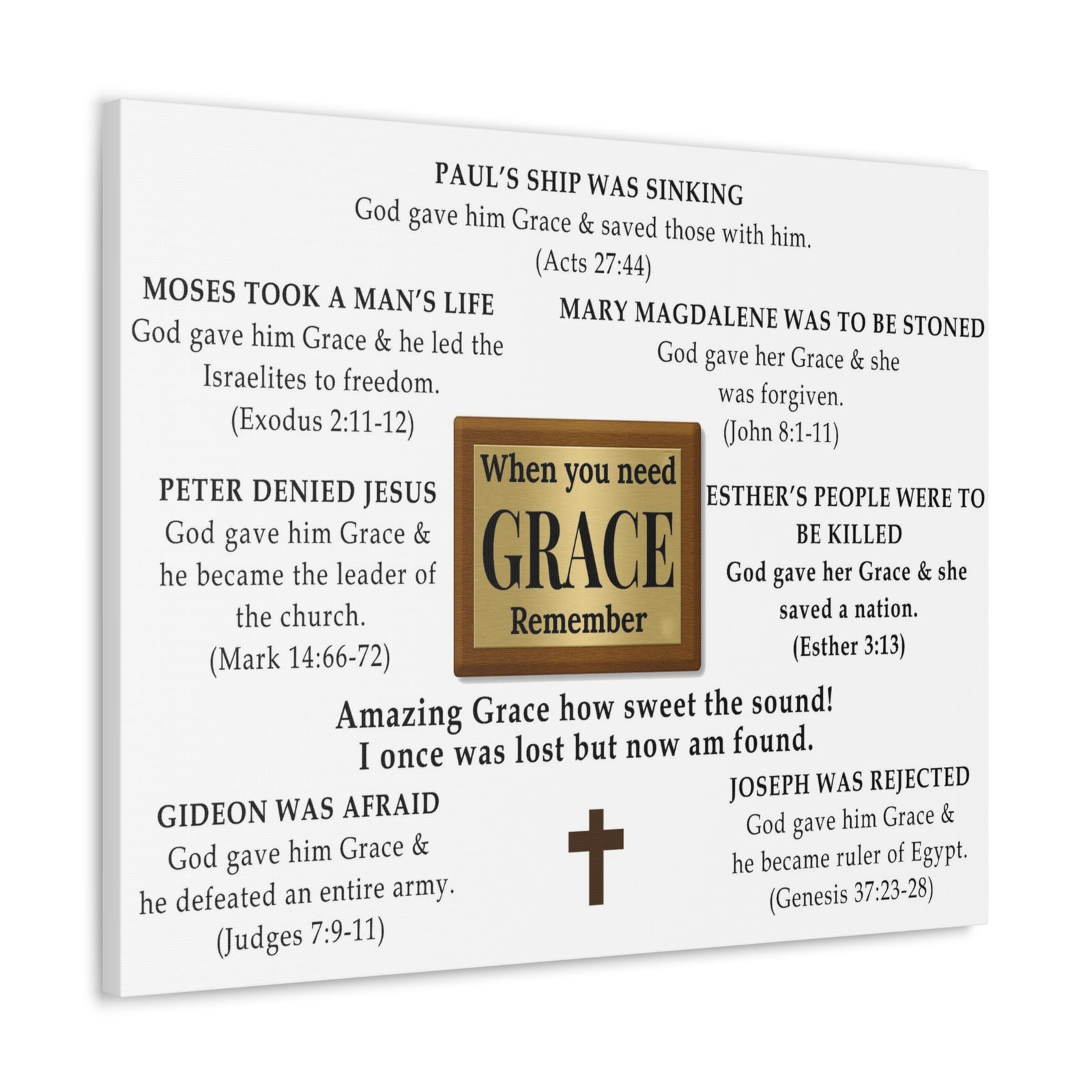 Scripture Walls When You Need GRACE Bible Verse Canvas Christian Wall Art Ready to Hang Unframed-Express Your Love Gifts