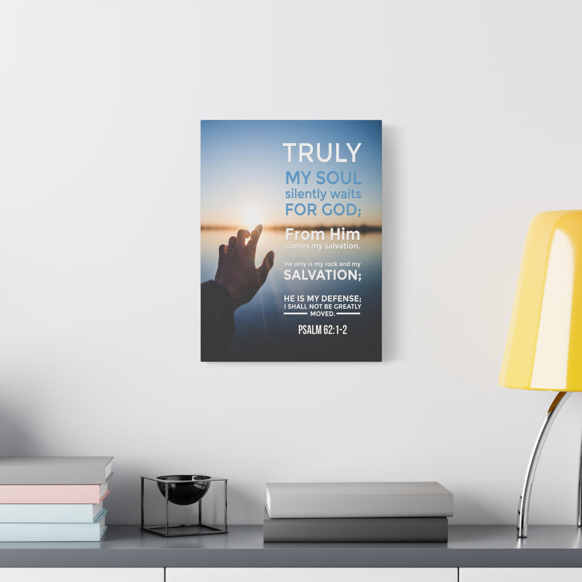 Scripture Walls My Defense Psalm 62:1-2 Christian Wall Art Bible Verse Print Ready to Hang-Express Your Love Gifts