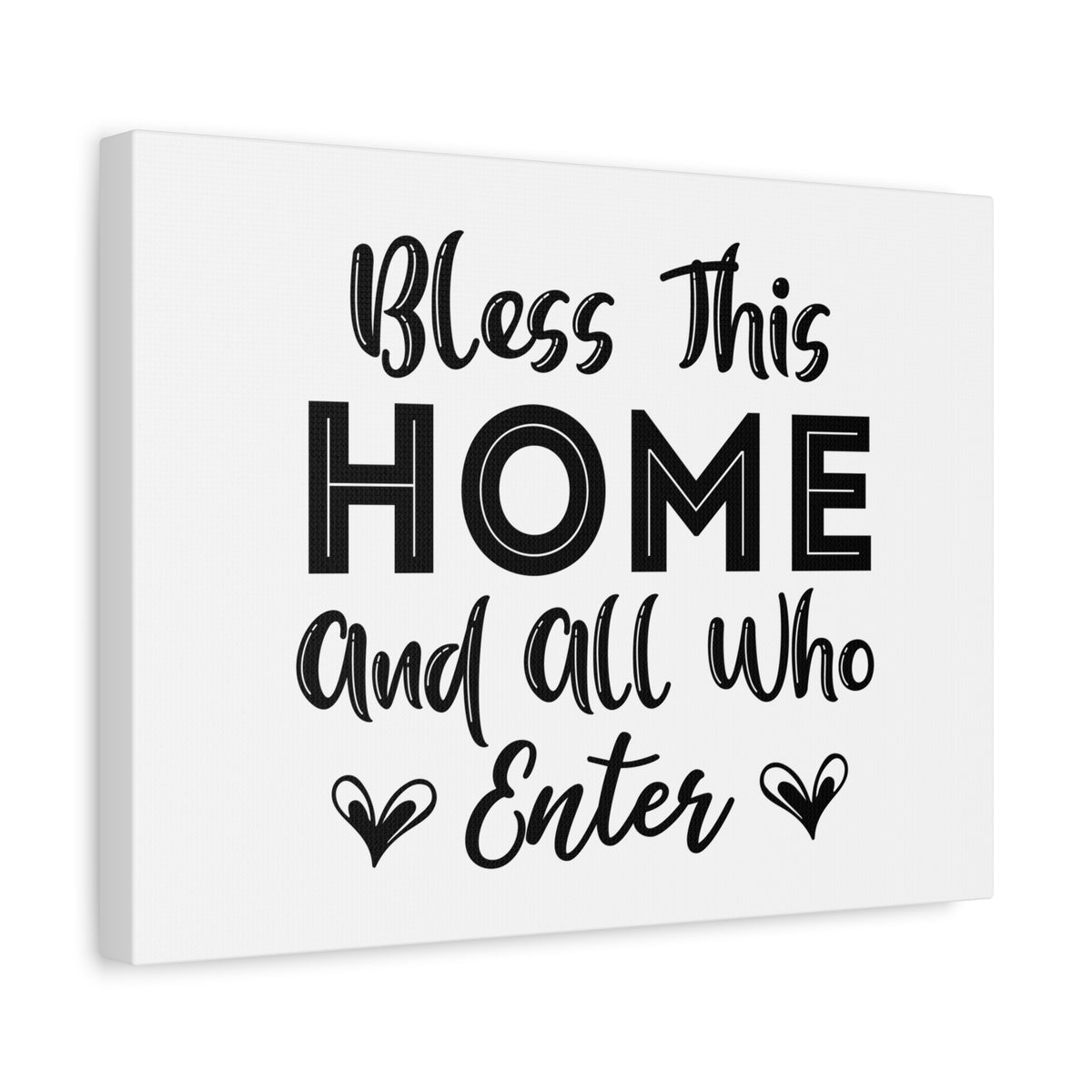 Scripture Canvas Bless This Home And All Who Enter 1 Samuel 25:6 Christian Wall Art Bible Verse Print Ready to Hang-Express Your Love Gifts