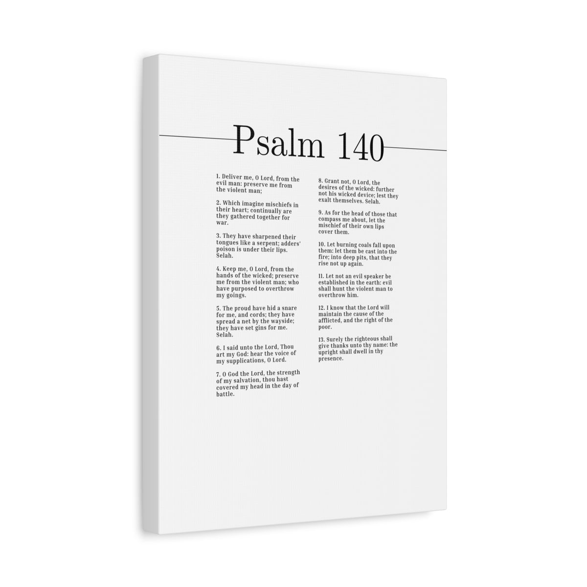 Scripture Canvas Keep Me, O Lord Psalm 140 Christian Wall Art Bible Verse Print Ready to Hang-Express Your Love Gifts