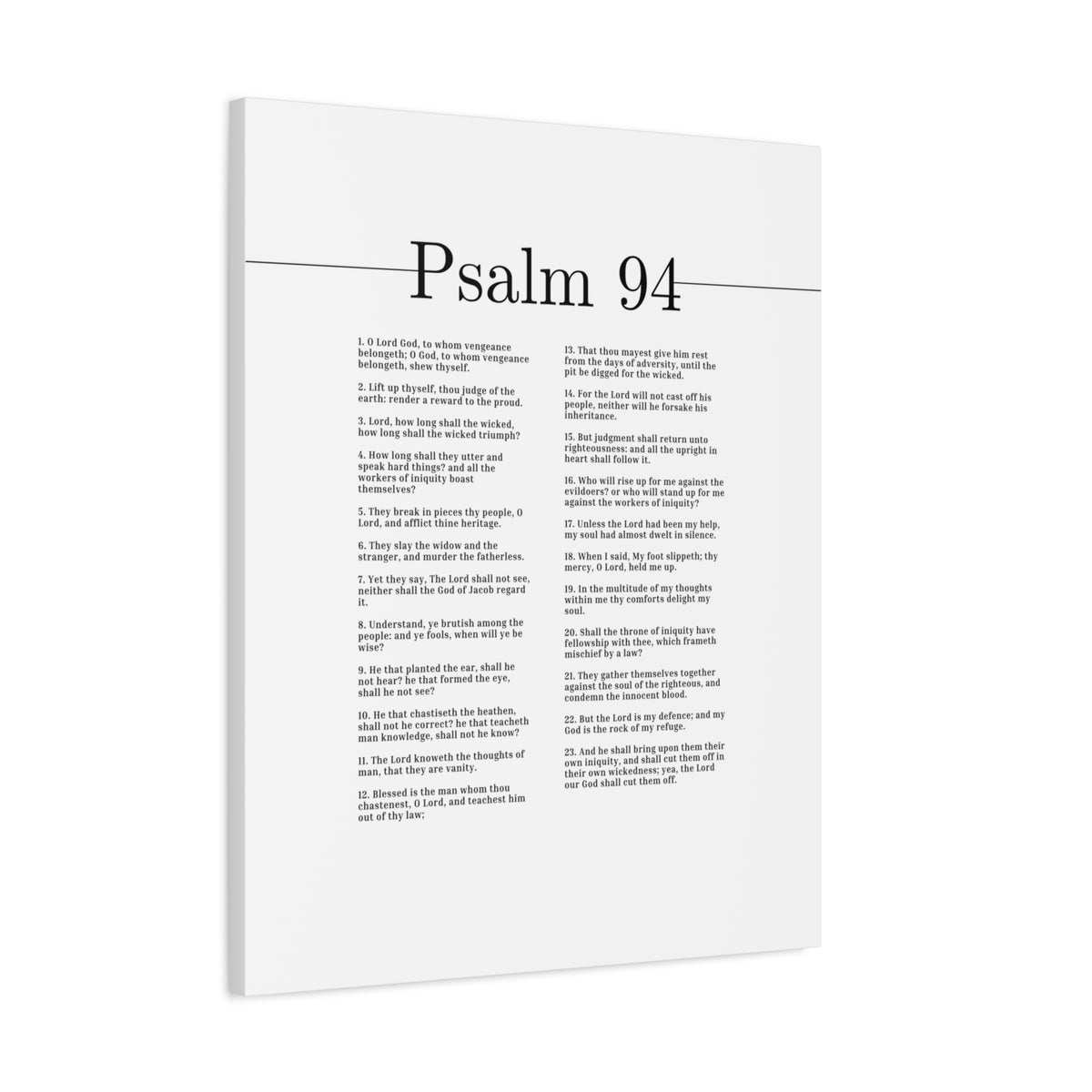 Scripture Canvas The Lord Our God Psalm 94 Christian Wall Art Bible Verse Print Ready to Hang-Express Your Love Gifts
