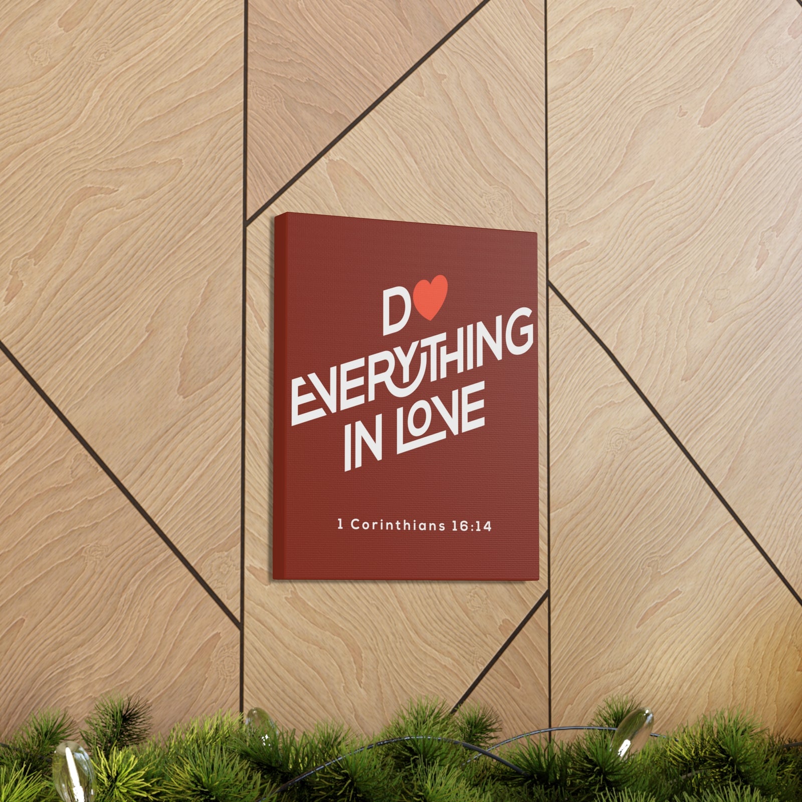 Scripture Canvas Do Everything In Love 1 Corinthians 16:14 Christian Wall Art Bible Verse Print Ready To Hang-Express Your Love Gifts