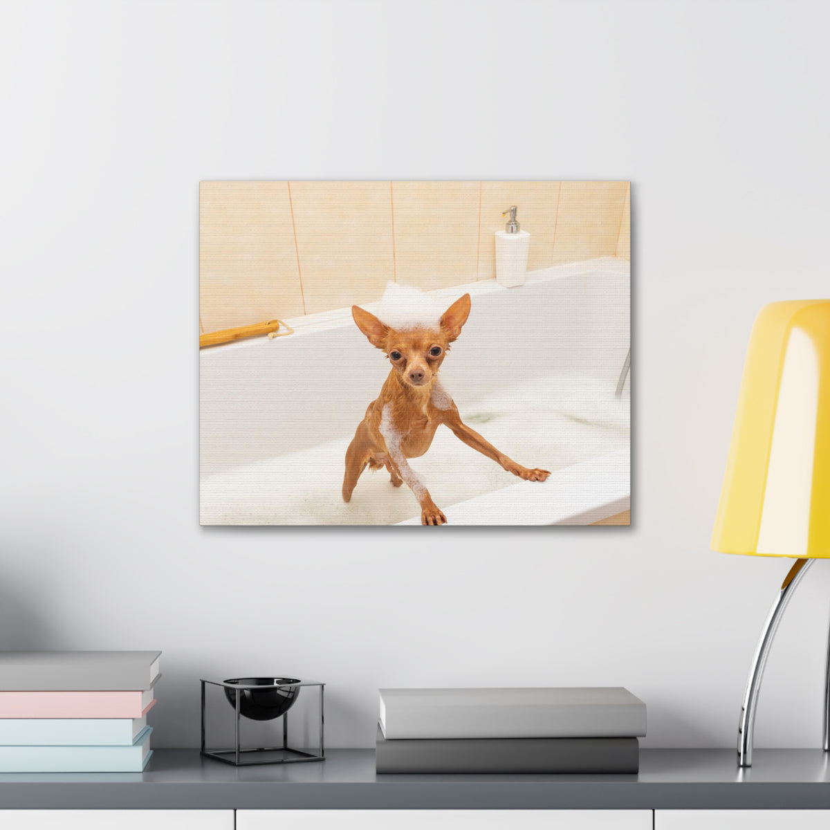 Cute Russkiy Toy Bath Canvas Wall Art for Home Decor Ready-to-Hang-Express Your Love Gifts
