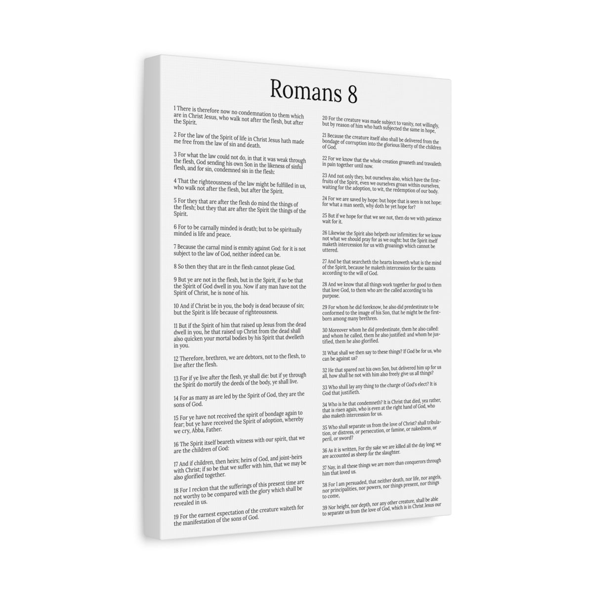 Scripture Walls Glorification Romans 8 Chapter White Christian Wall Art Print Ready to Hang Unframed-Express Your Love Gifts