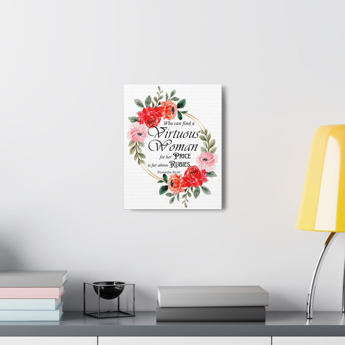 Scripture Walls Proverbs 31:10 A Virtuous Woman Bible Verse Canvas Christian Wall Art Ready to Hang Unframed-Express Your Love Gifts