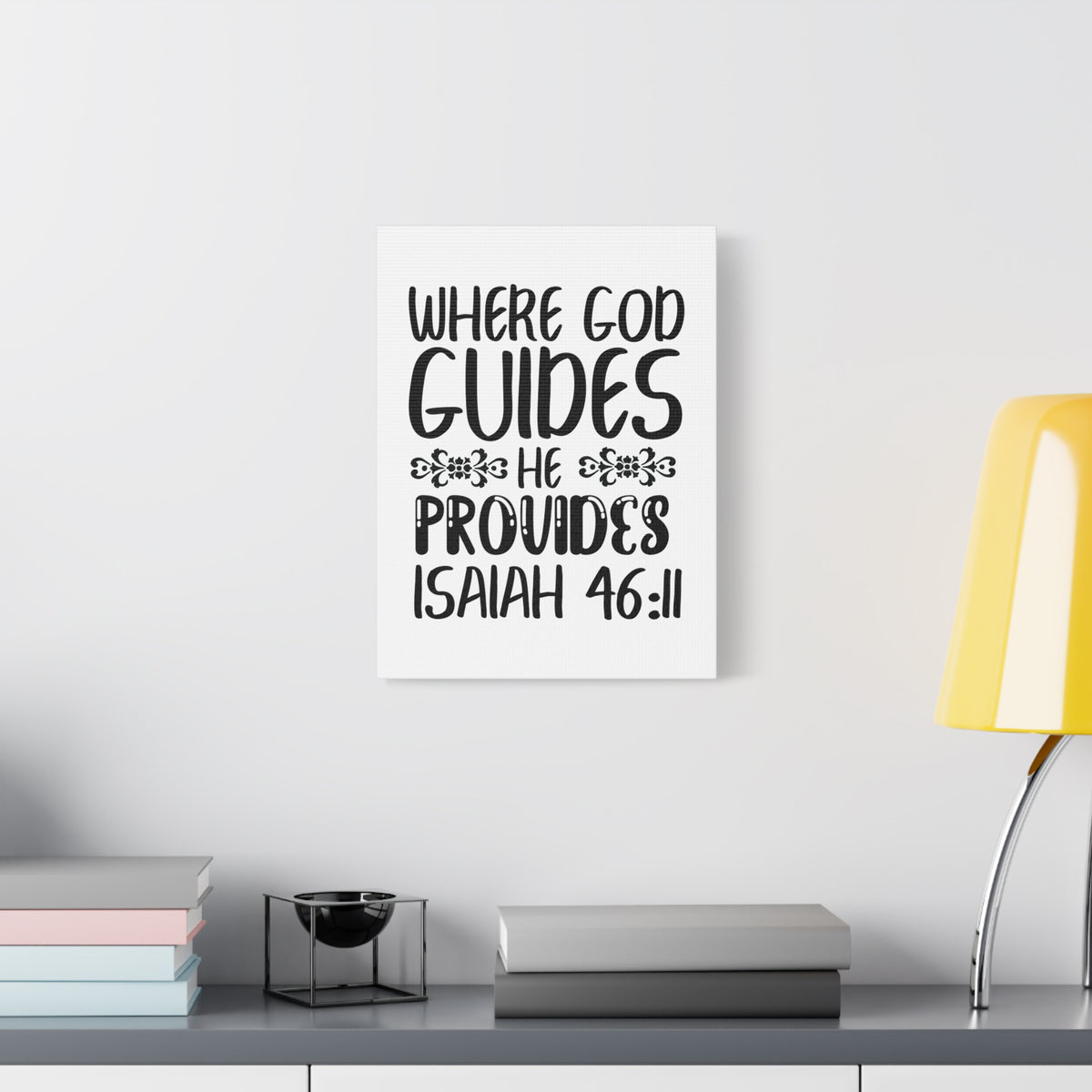 Scripture Walls Isaiah 46:11 Where God Guides Bible Verse Canvas Christian Wall Art Ready to Hang Unframed-Express Your Love Gifts