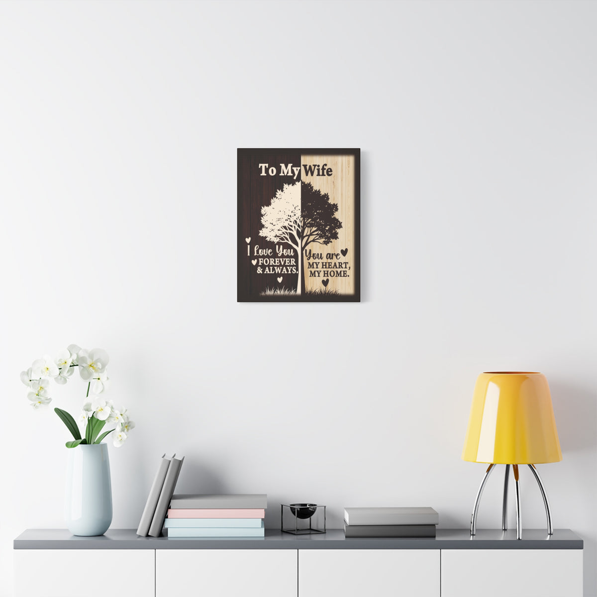 To My Wife Heart and Home Canvas Wall Art - A Timeless Gift of Love-Express Your Love Gifts