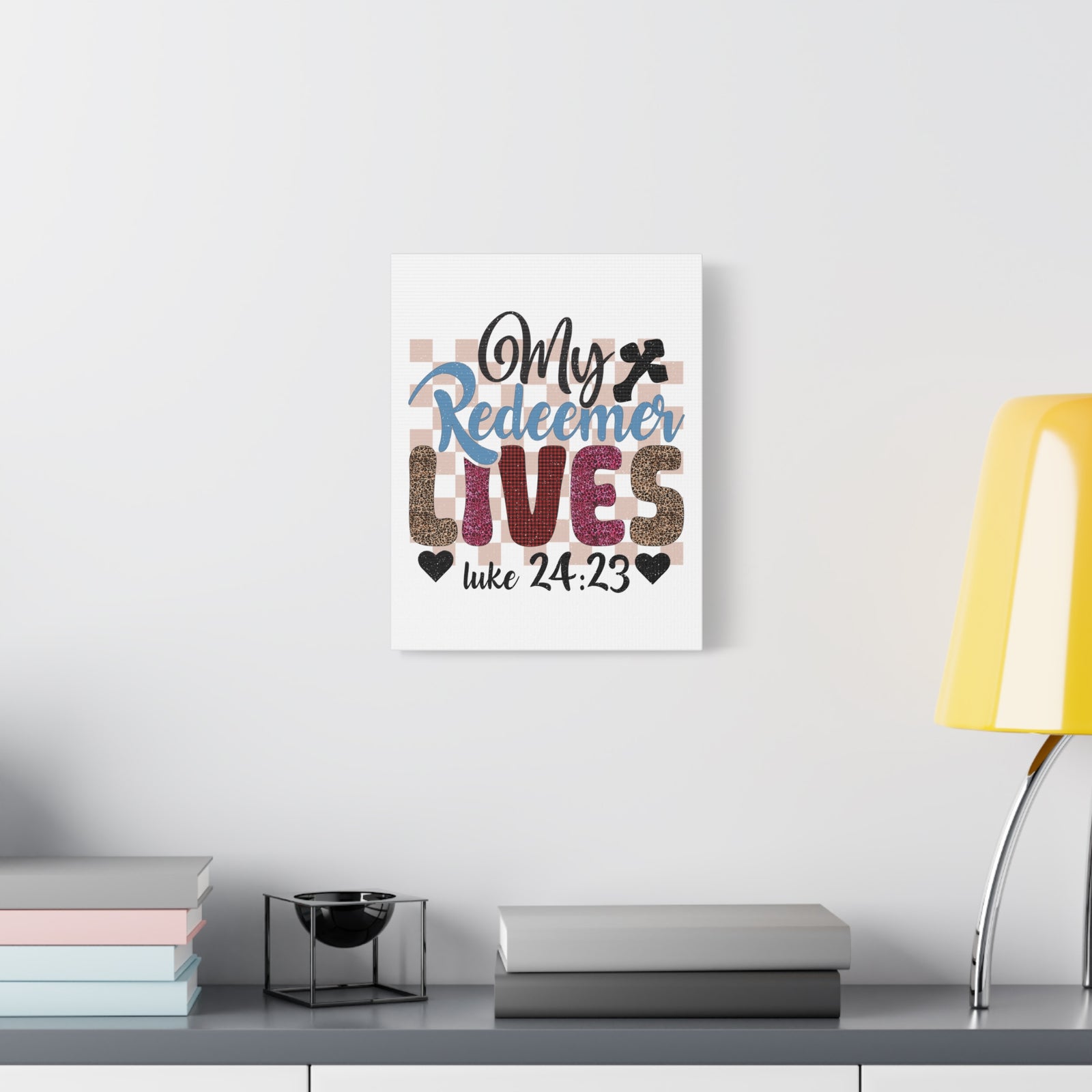 Scripture Walls Luke 24:23 My Redeemer Lives Bible Verse Canvas Christian Wall Art Ready to Hang Unframed-Express Your Love Gifts