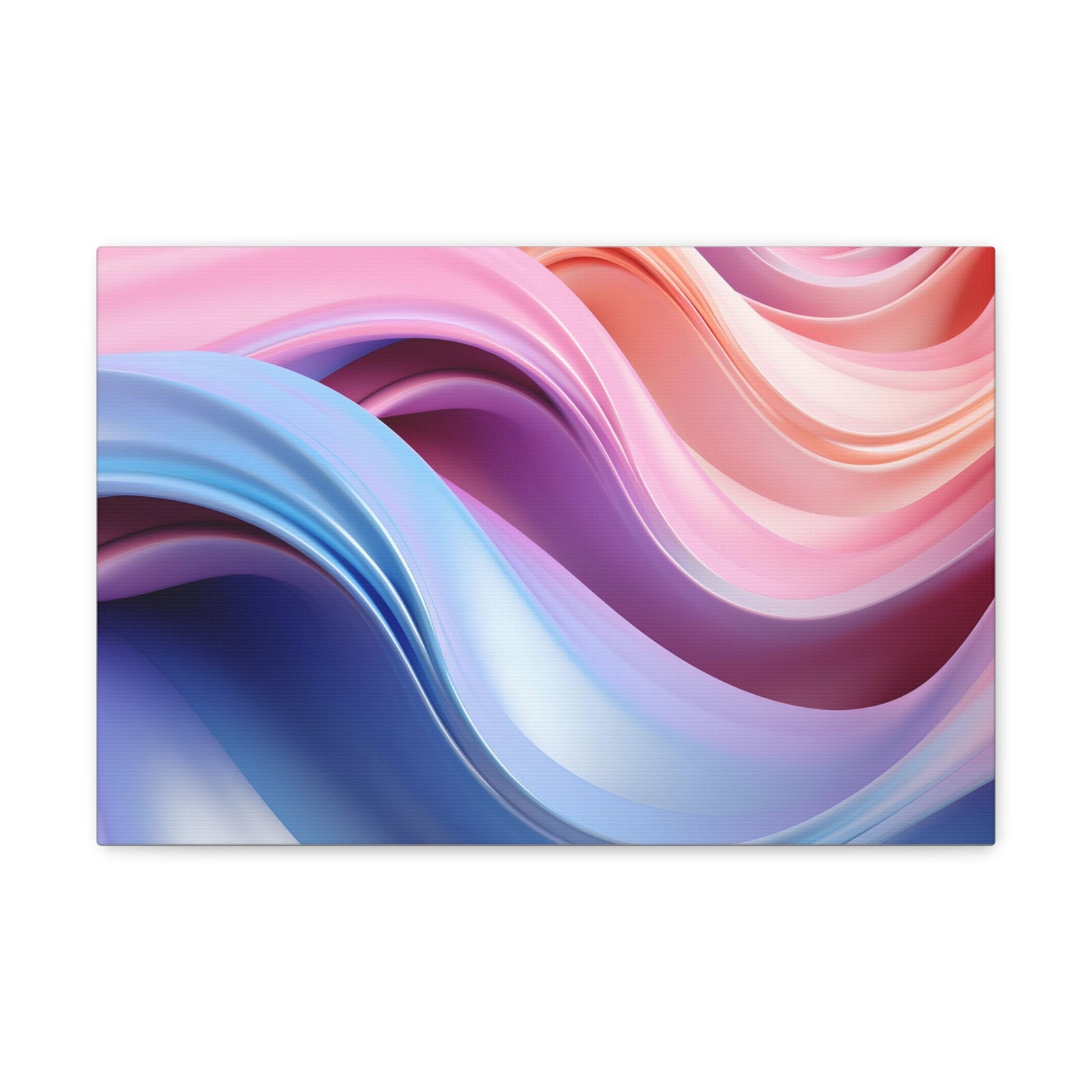 Purple And Blue Abstract Soft Pastel Waves Canvas Wall Art for Home Decor Ready-to-Hang-Express Your Love Gifts