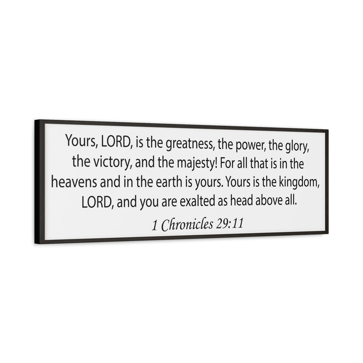 Scripture Walls 1 Chronicles 29:11 White Gold Bible Verse Canvas Christian Wall Art Ready to Hang Unframed-Express Your Love Gifts