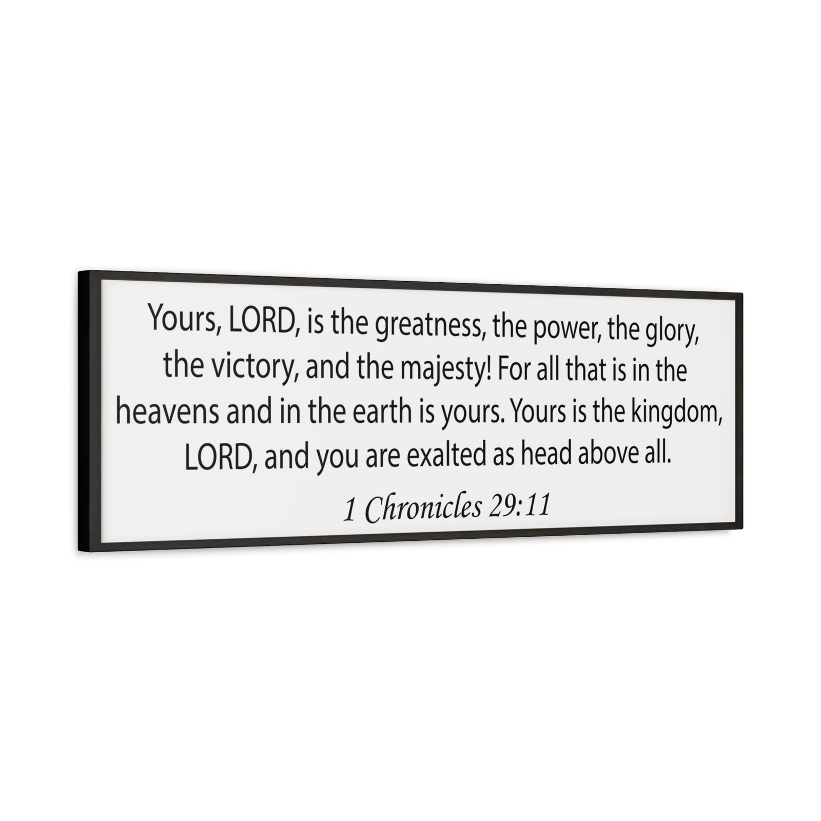 Scripture Walls 1 Chronicles 29:11 White Gold Bible Verse Canvas Christian Wall Art Ready to Hang Unframed-Express Your Love Gifts