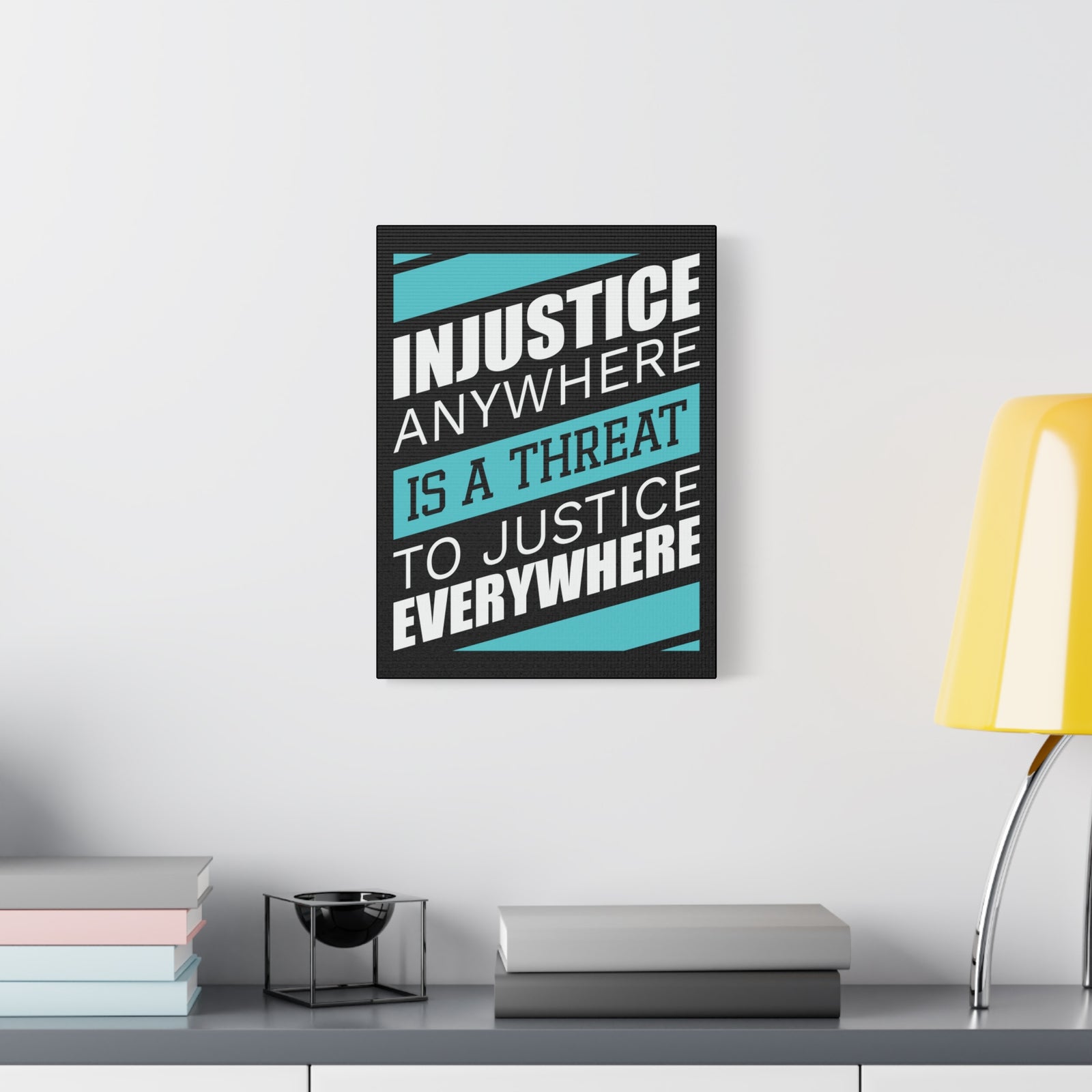 Inspirational Quote Canvas Threat To Justice Wall Art Motivational Motto Inspiring Prints Artwork Decor Ready to Hang-Express Your Love Gifts