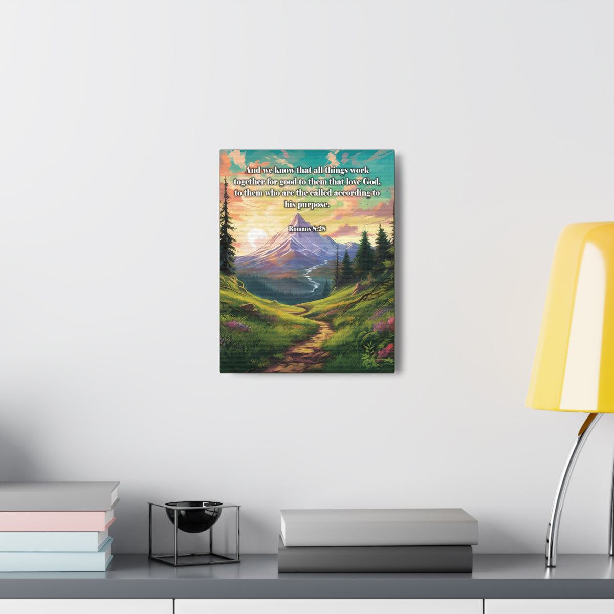Scripture Walls All Things Work Together Romans 8:28 Christian Wall Art Print Ready to Hang Unframed-Express Your Love Gifts