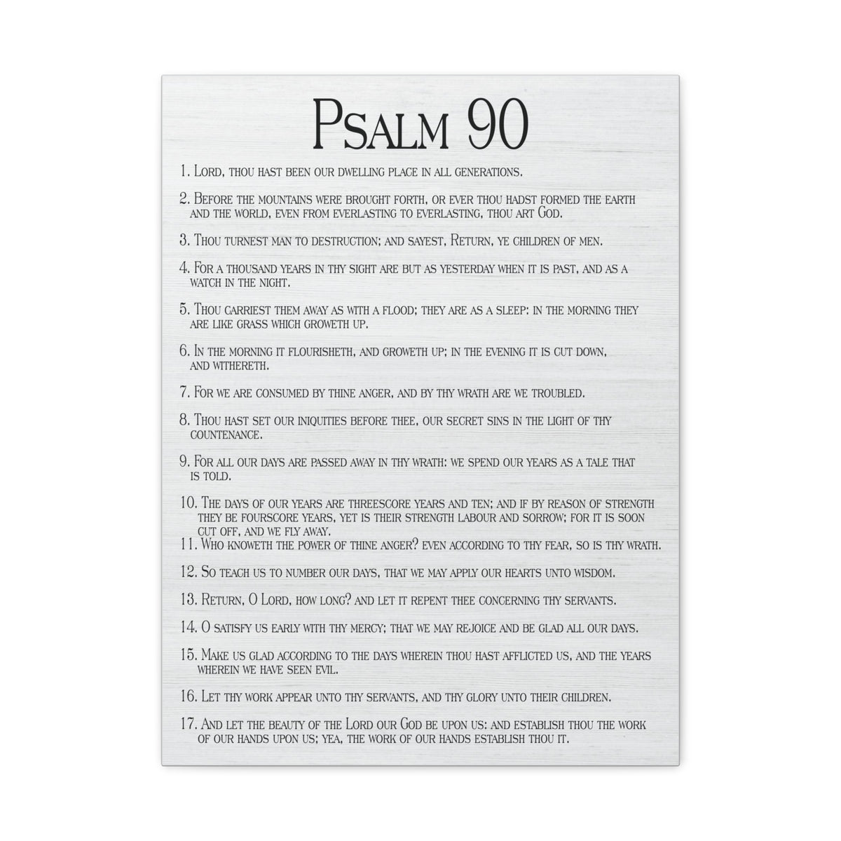 Scripture Walls How Time Flies Fast Psalm 90:13 Christian Wall Art Print Ready to Hang-Express Your Love Gifts