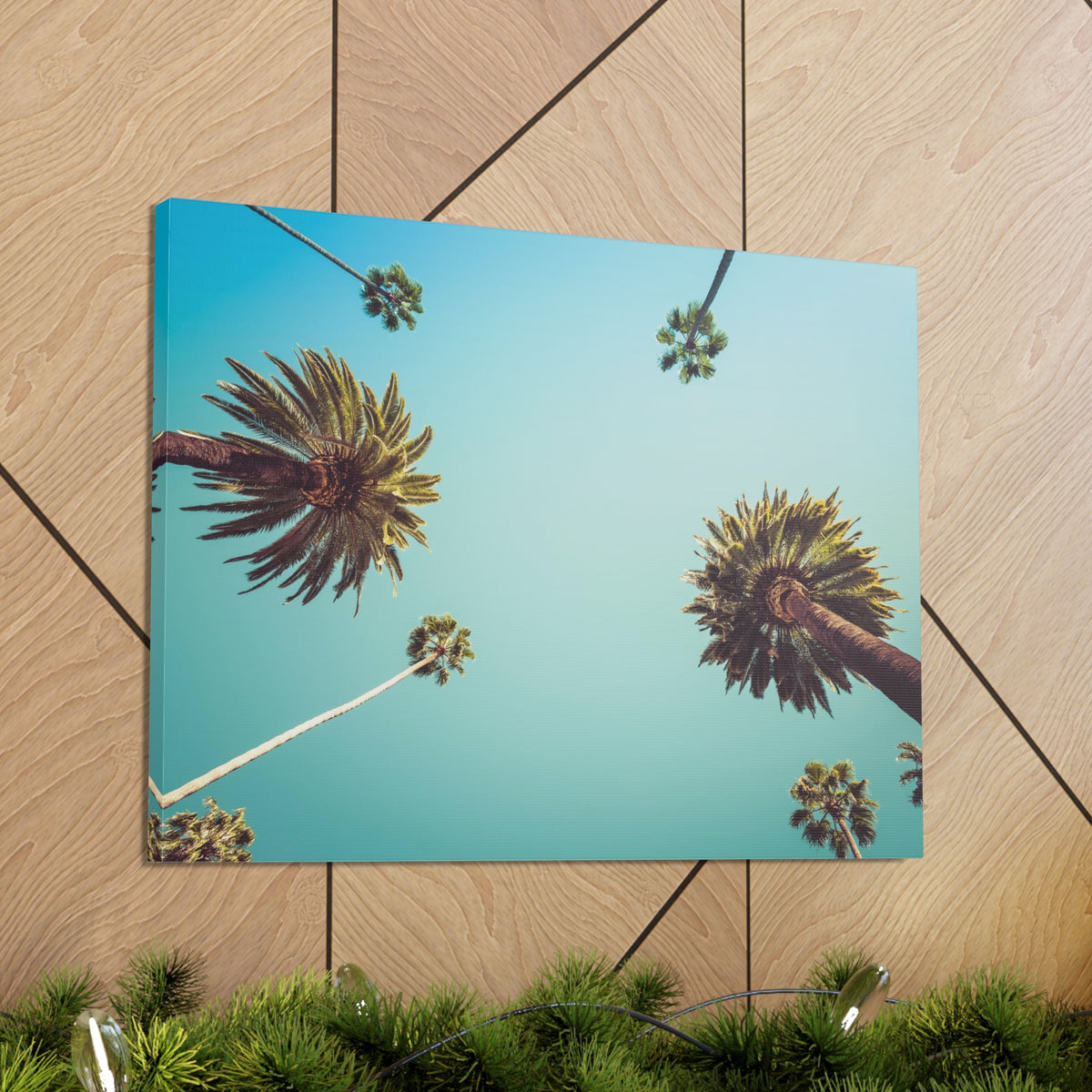 Los Angeles Palm Trees Modern Multicolor Scenic Nature Photography Canvas Home Office Decor Ready to Hang-Express Your Love Gifts