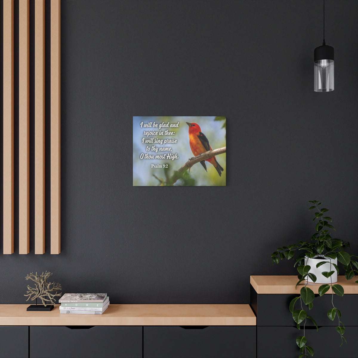 Bible Verse Canvas I WIll Sing Praise Psalm 9:2 Christian Home Decor Scripture Art-Express Your Love Gifts