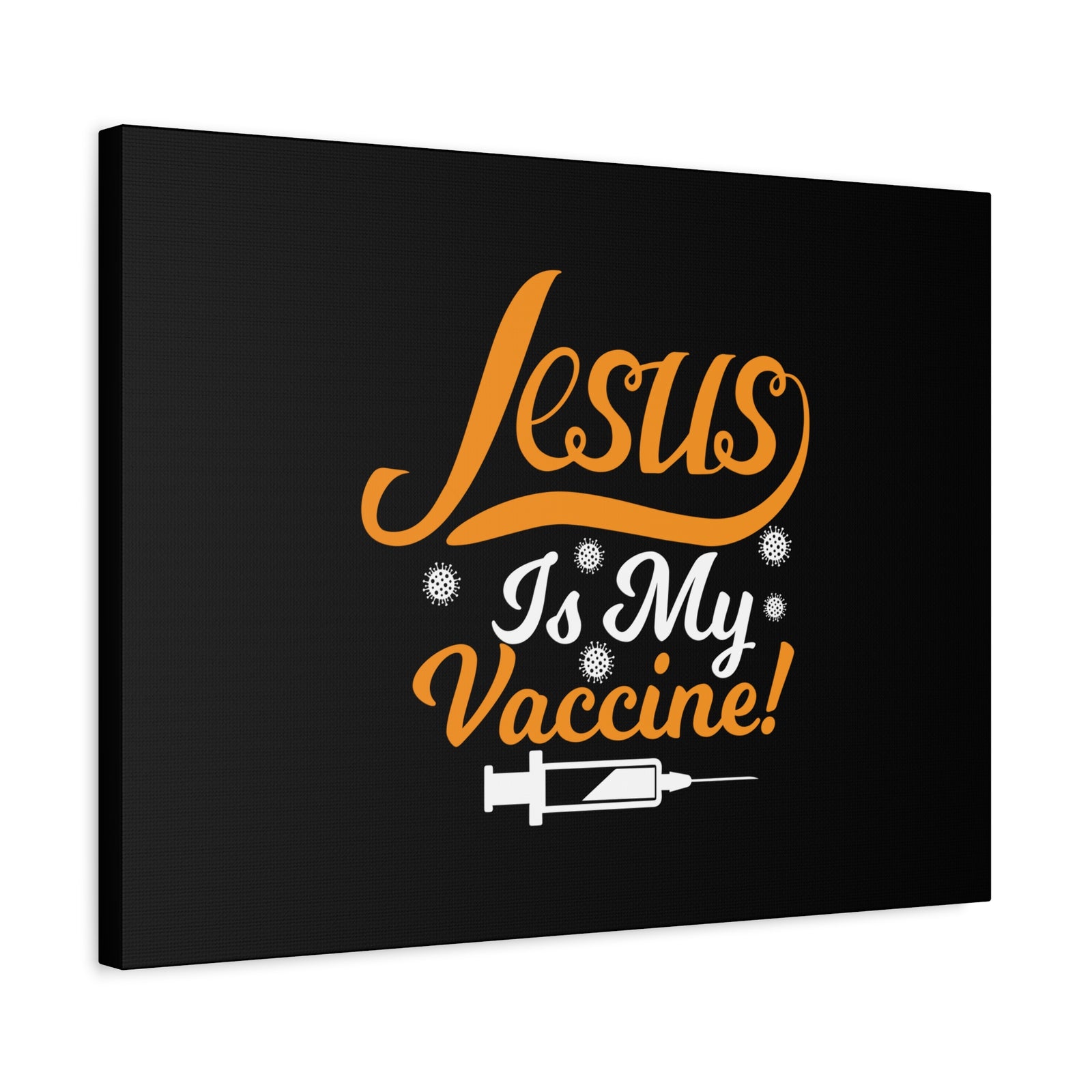 Scripture Canvas Jesus Is My Vaccine Psalm 63:3 Christian Wall Art Bible Verse Print Ready to Hang-Express Your Love Gifts
