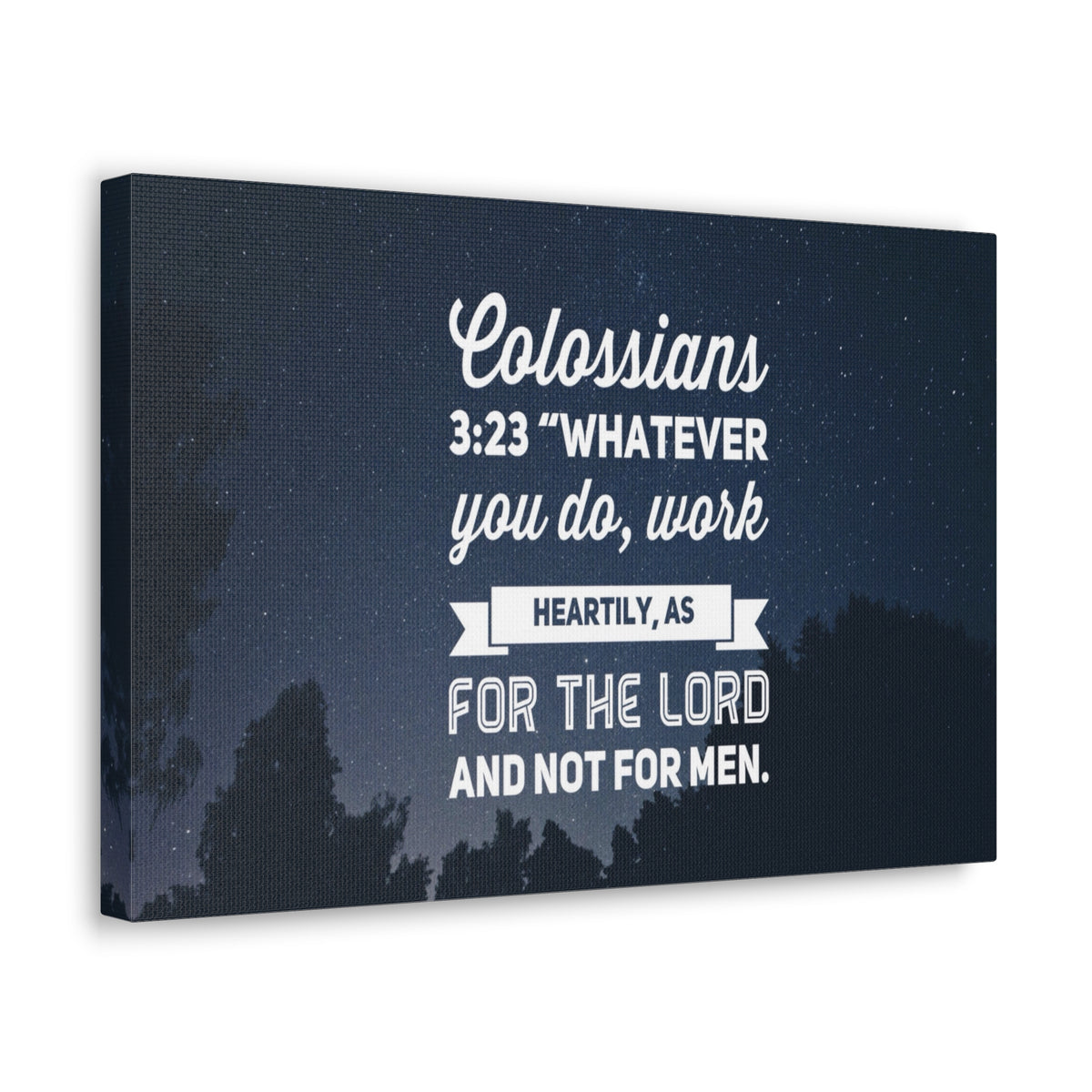 Scripture Canvas For The Lord Colossians 3:23 Christian Wall Art Bible Verse Print Ready to Hang-Express Your Love Gifts