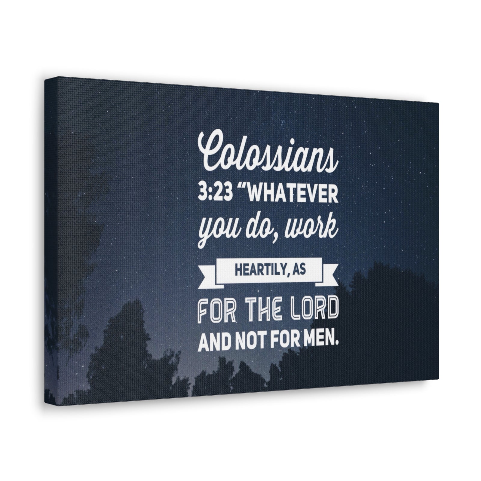 Scripture Canvas For The Lord Colossians 3:23 Christian Wall Art Bible Verse Print Ready to Hang-Express Your Love Gifts
