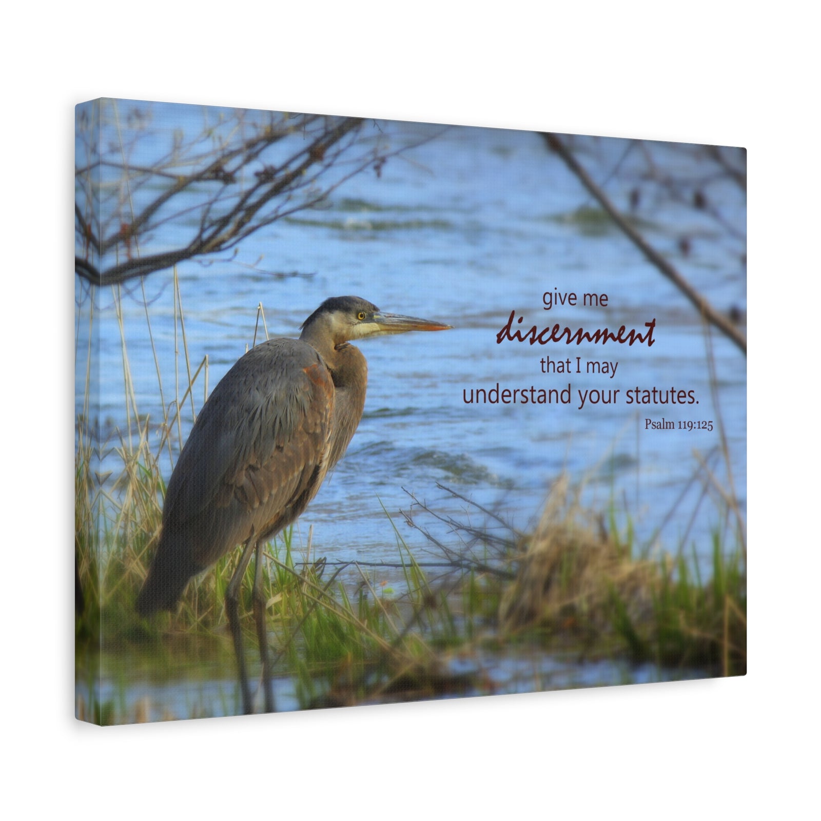 Scripture Canvas Understand Your Statutes Psalm 119:125 Christian Wall Art Bible Verse Print Ready to Hang-Express Your Love Gifts