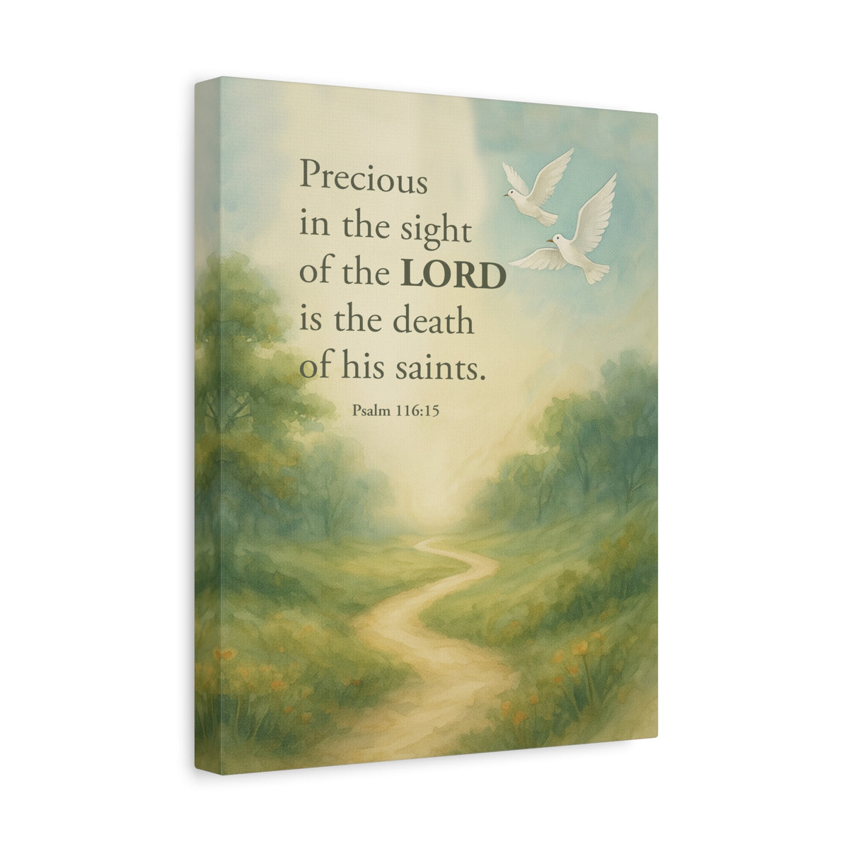 Scripture Canvas Psalm 116:15 Precious Christian Wall Art Bible Verse Print Ready to Hang-Express Your Love Gifts