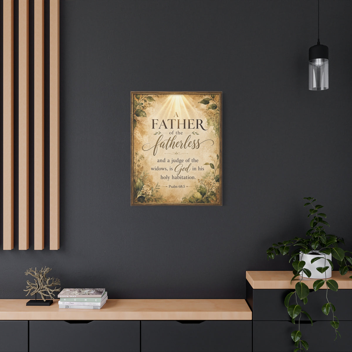Scripture Walls Psalm 68:5 Dark Widows Advocate Christian Wall Art Print Ready to Hang Unframed-Express Your Love Gifts