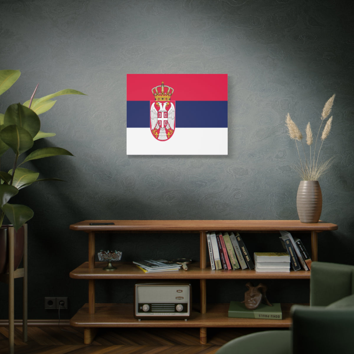 Serbia Country Flag Canvas Vibrant Wall Art Unframed Home Decor-Express Your Love Gifts